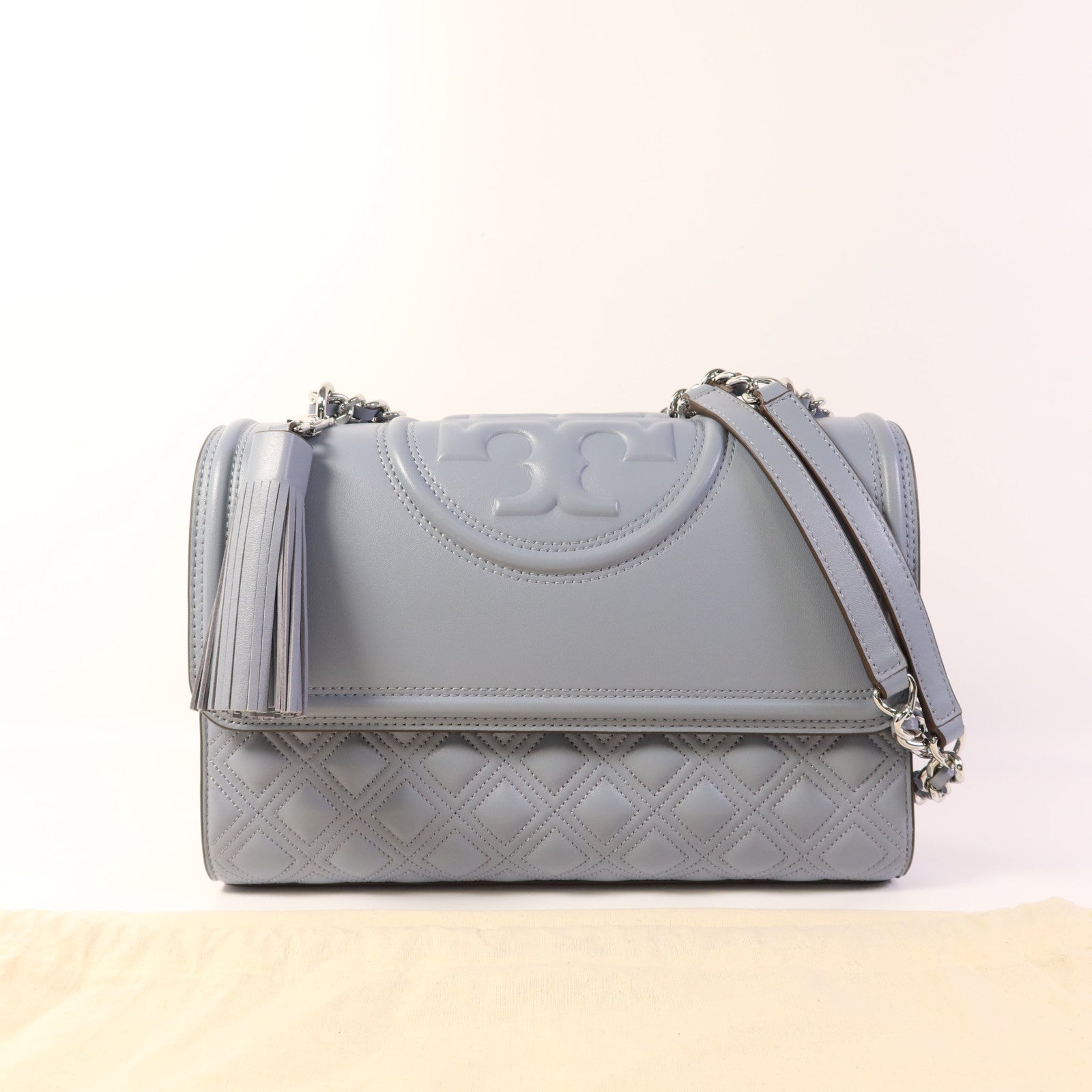 Tory Burch 牛皮皮革Shoulder Bag銀扣肩背袋