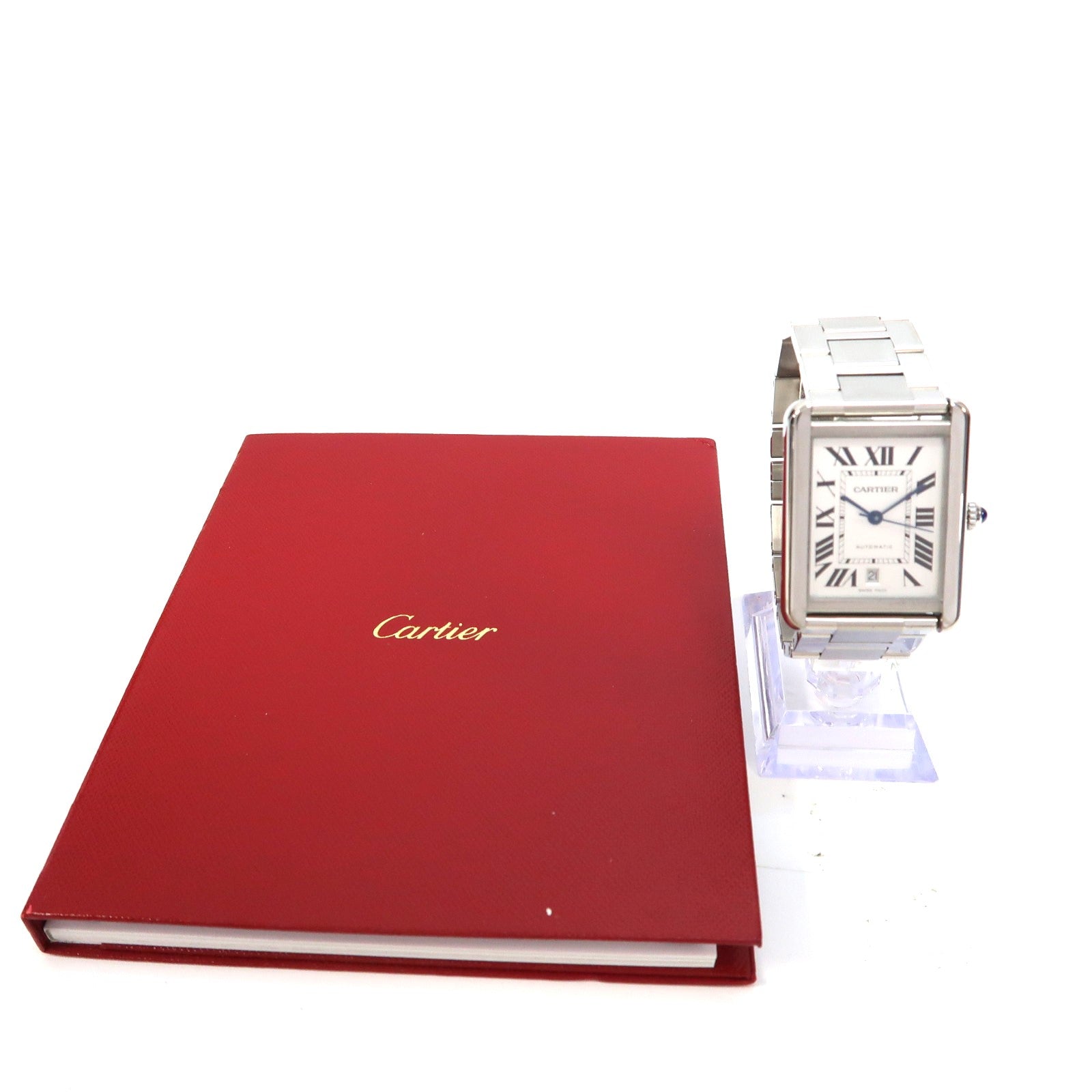 CARTIER Tank Solo不鏽鋼手錶自動機芯白色