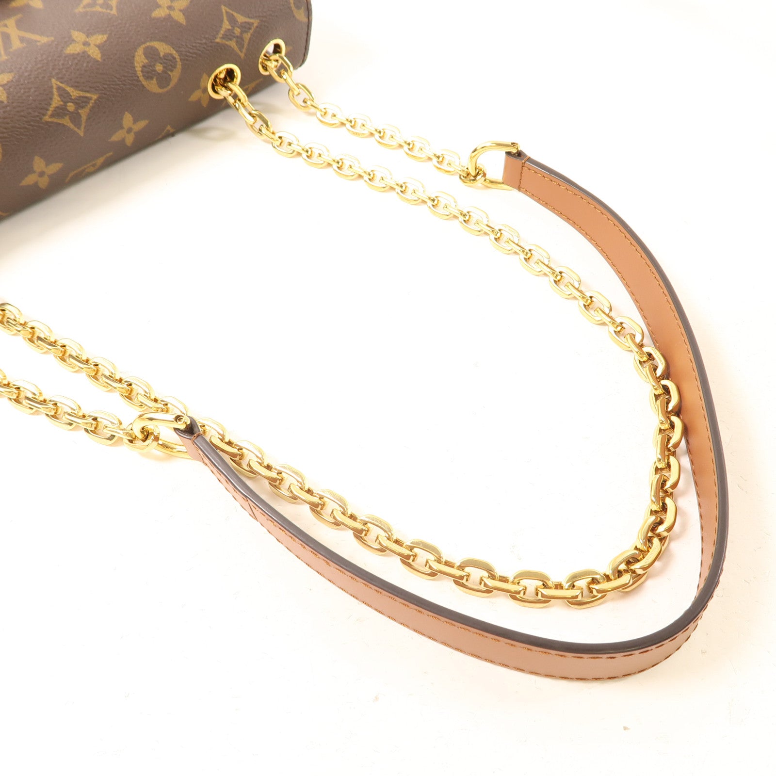 LOUIS VUITTON Monogram Marceau金扣肩背袋棕色