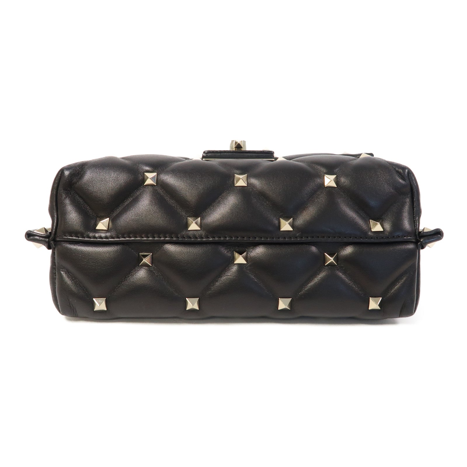 Valentino 牛皮皮革Shoulder Bag金扣鏈帶肩背袋黑色