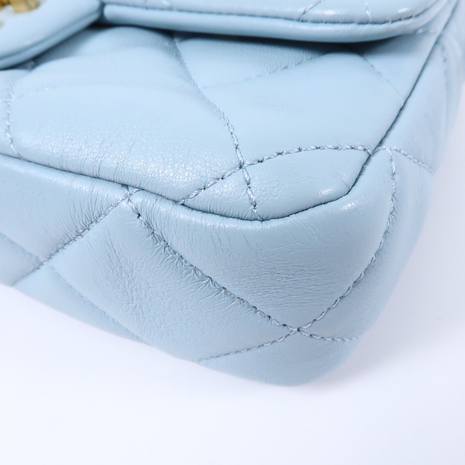 CHANEL 羊皮皮革CC Flat Bag 20鏈帶肩背袋