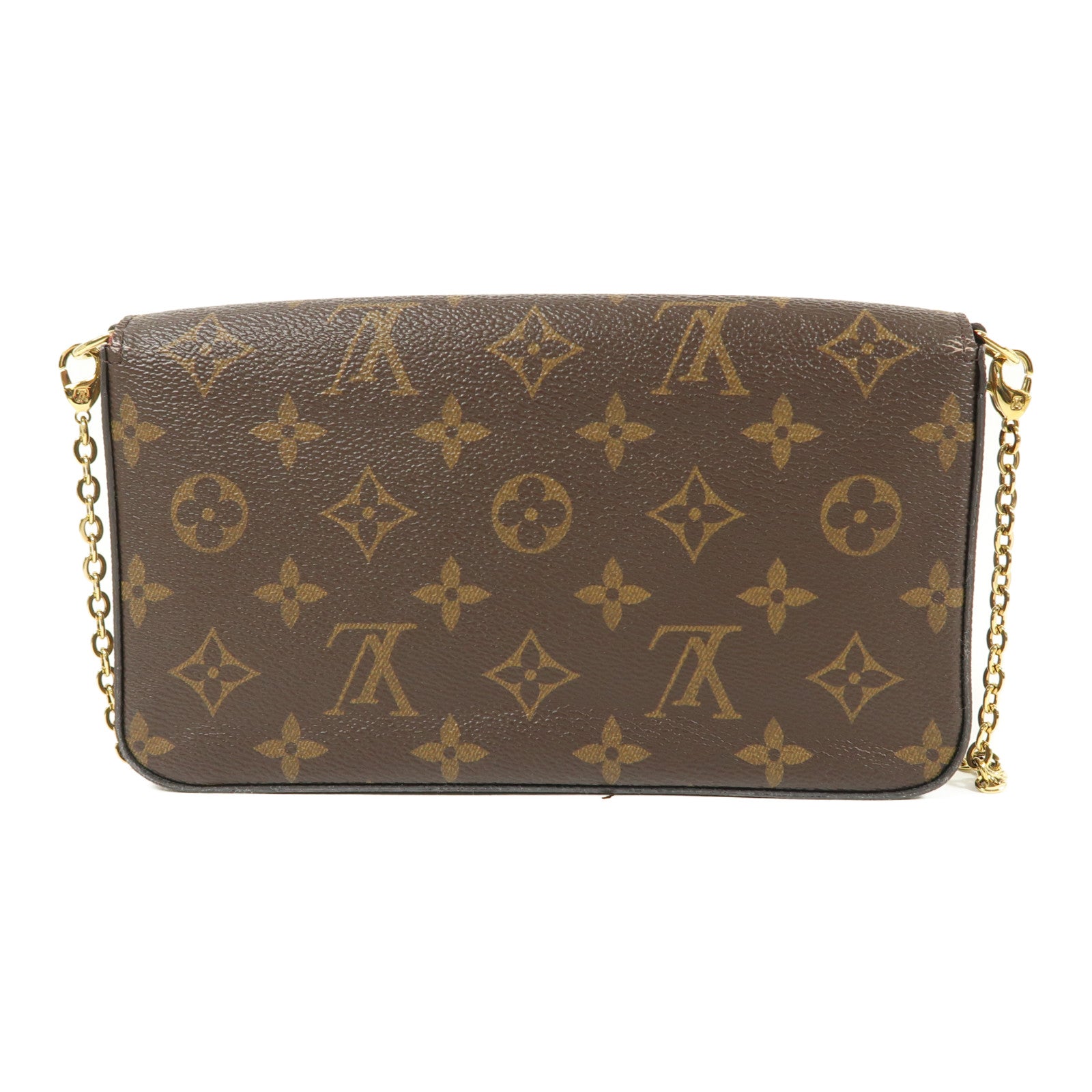 LOUIS VUITTON LV GHW Pochette Felicie Chain Shoulder Bag M61276 Monogram Brown