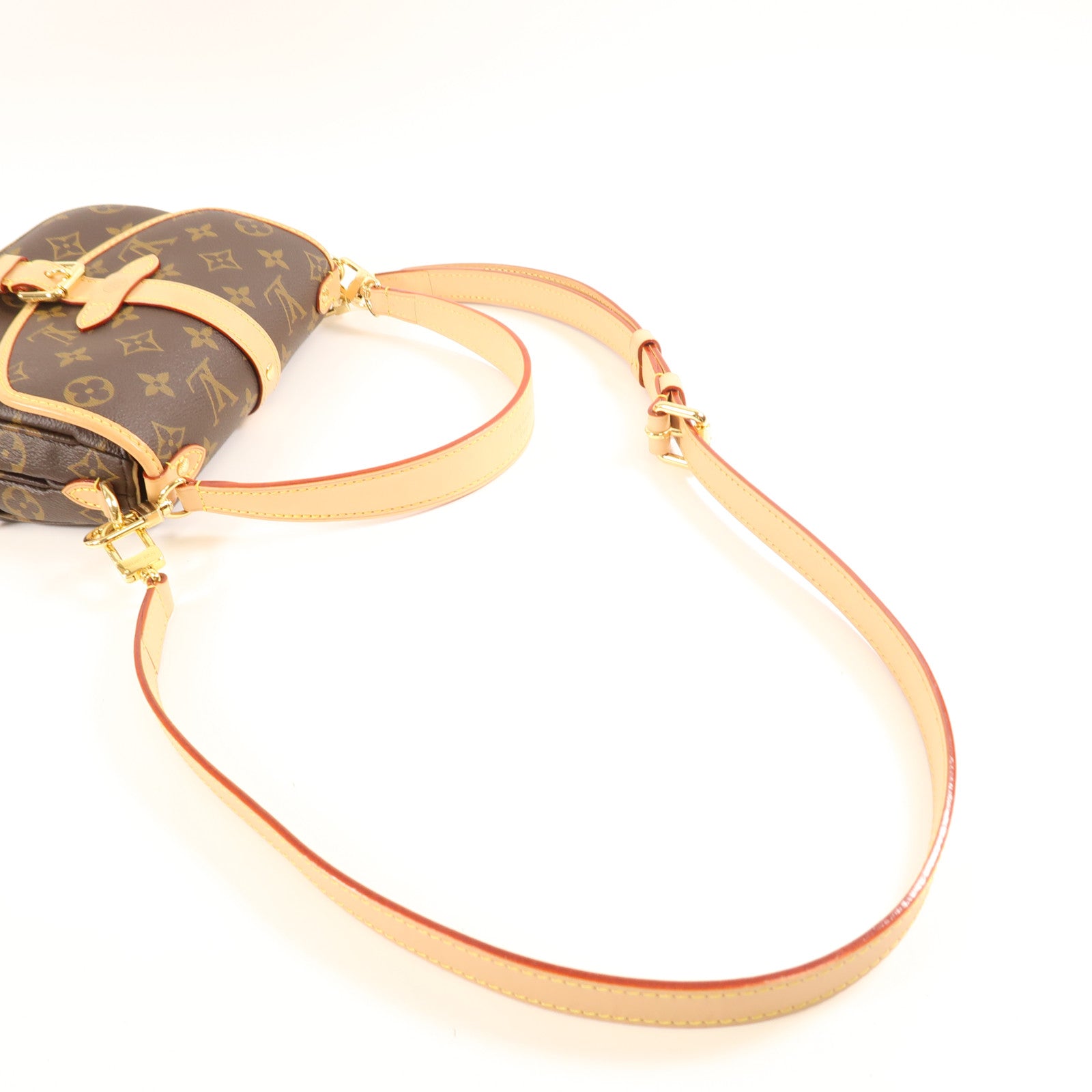 LOUIS VUITTON Monogram Saumur BB金扣手挽肩背兩用袋