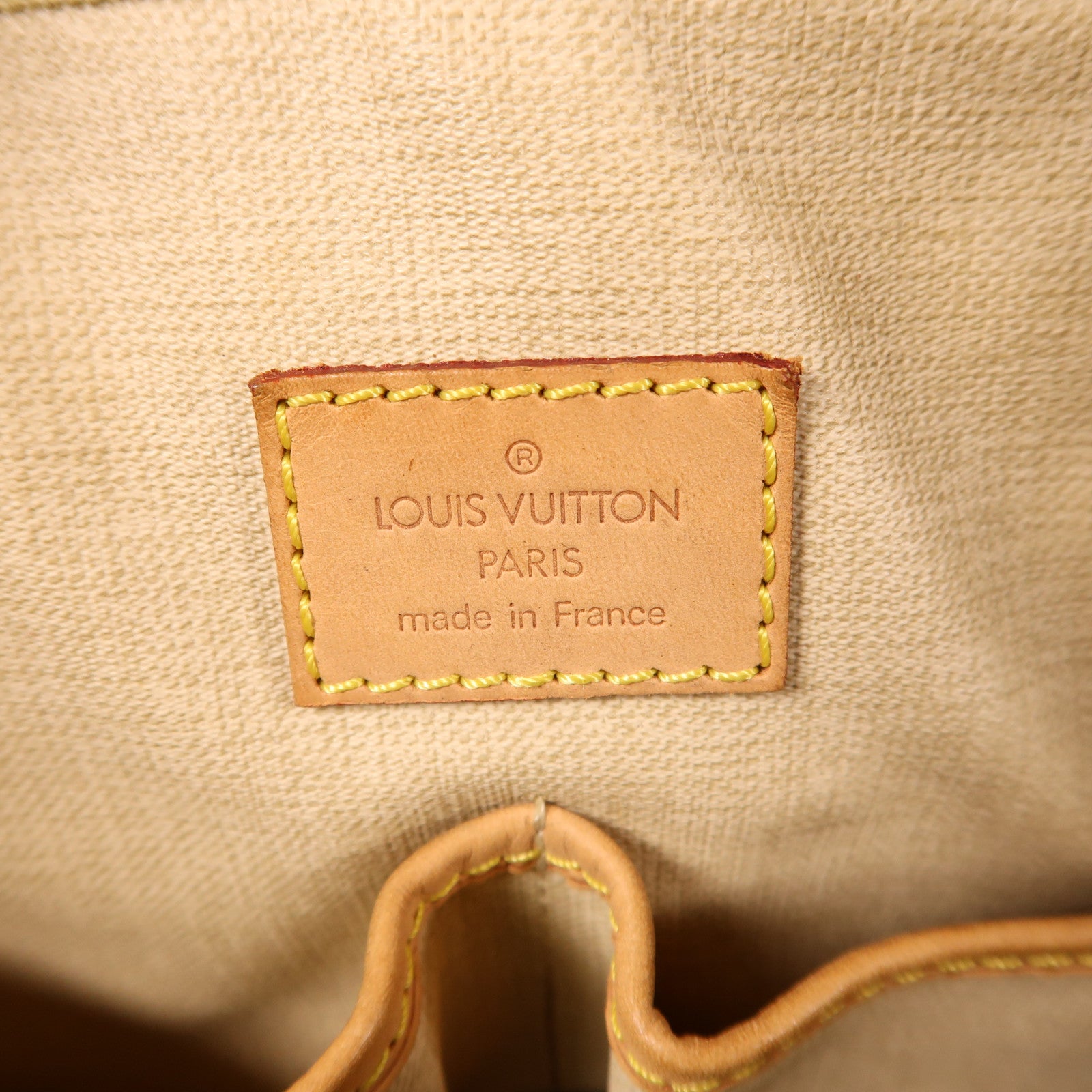 LOUIS VUITTON Monogram Trouville金扣手挽袋棕色