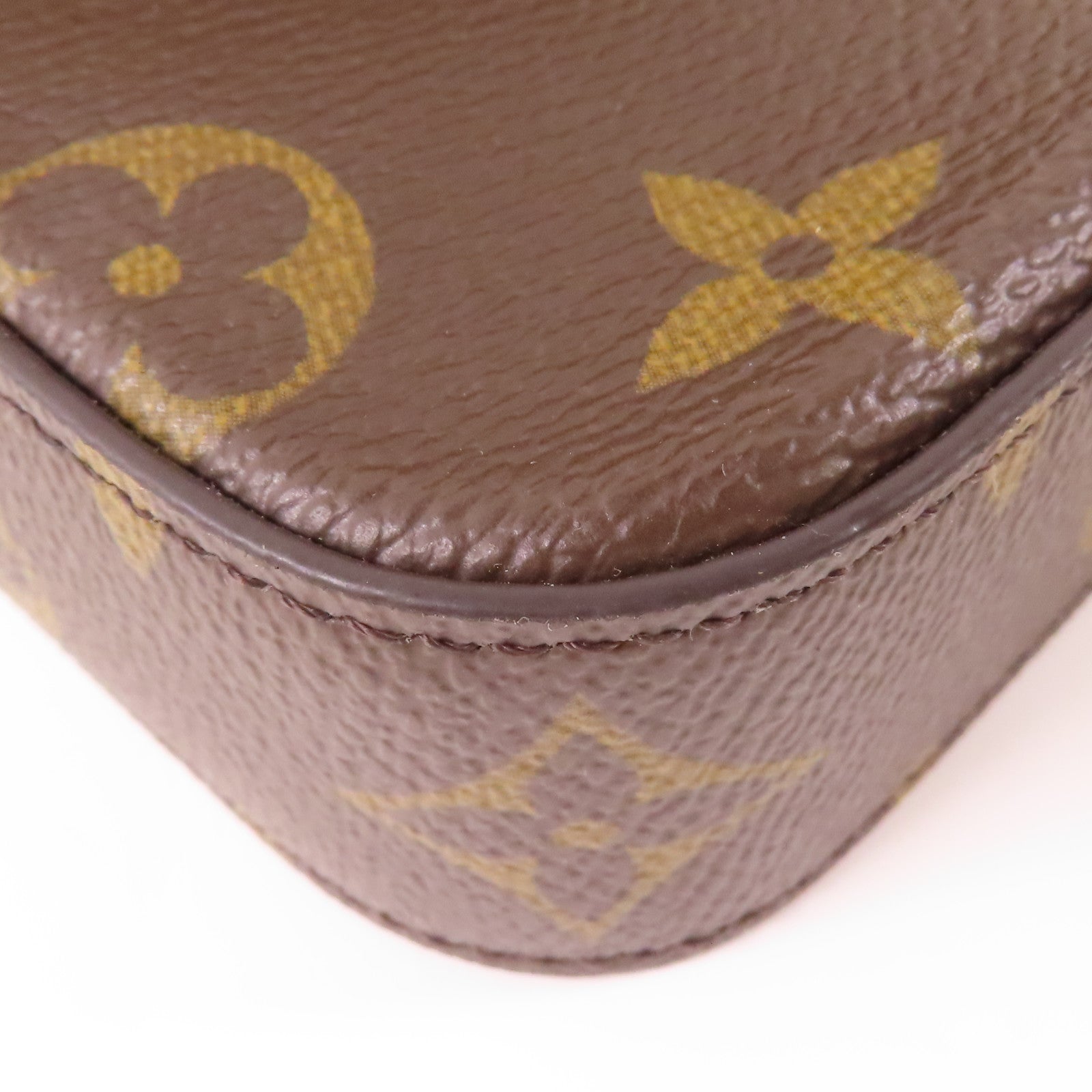 LOUIS VUITTON LV GHW Felicie Strap & Go Shoulder Bag M80091 Monogram Brown/Green