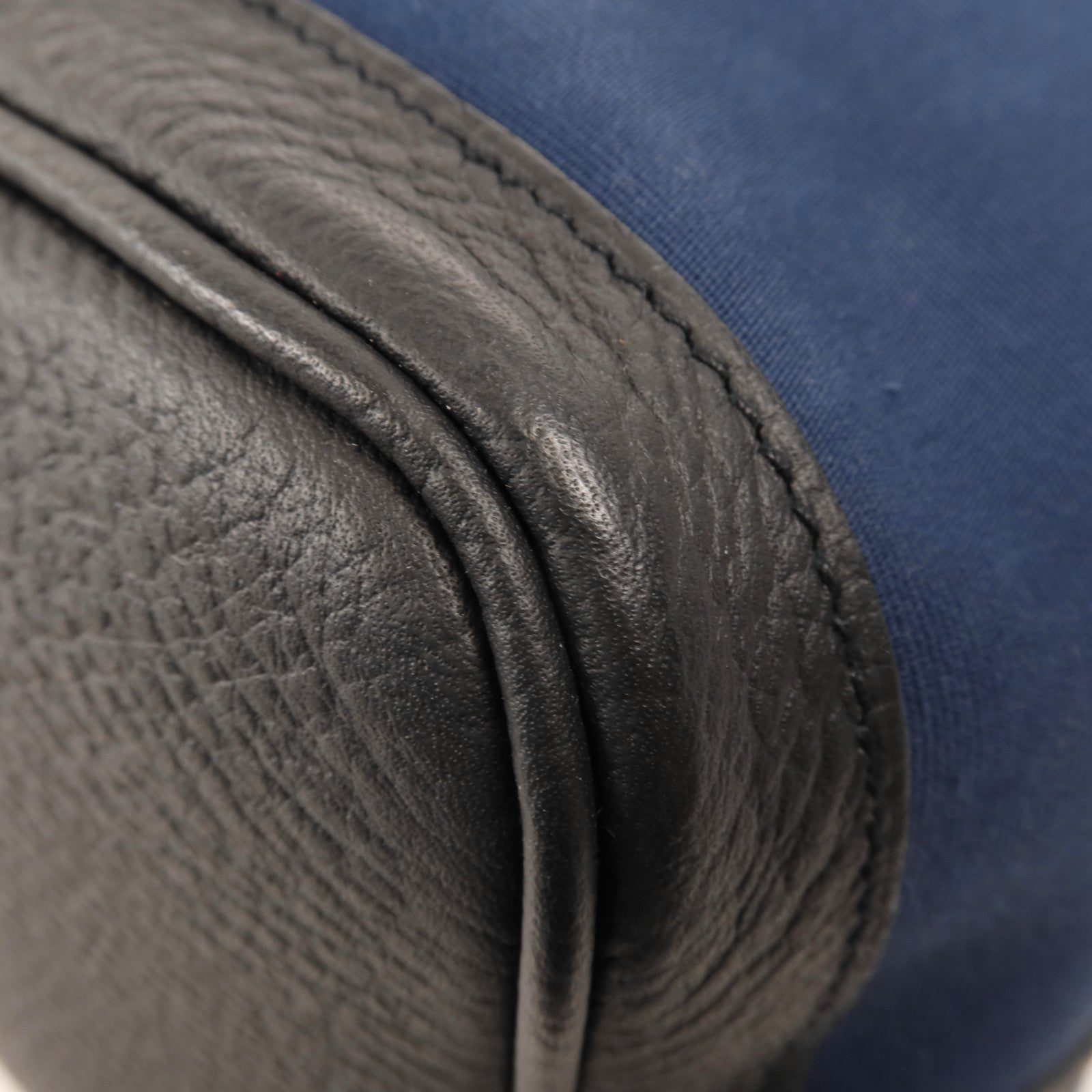 HERMES 帆布/皮革Garden Party PM銀扣手挽袋