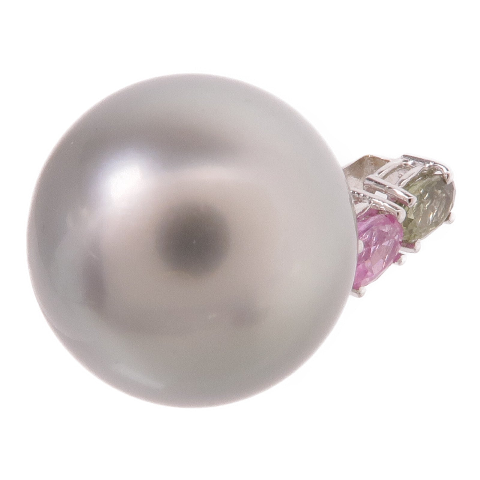 JEWELRY 【激減優惠】18K白金Pearl/Color Stones Pendant Top珍珠/彩色寶石吊墜