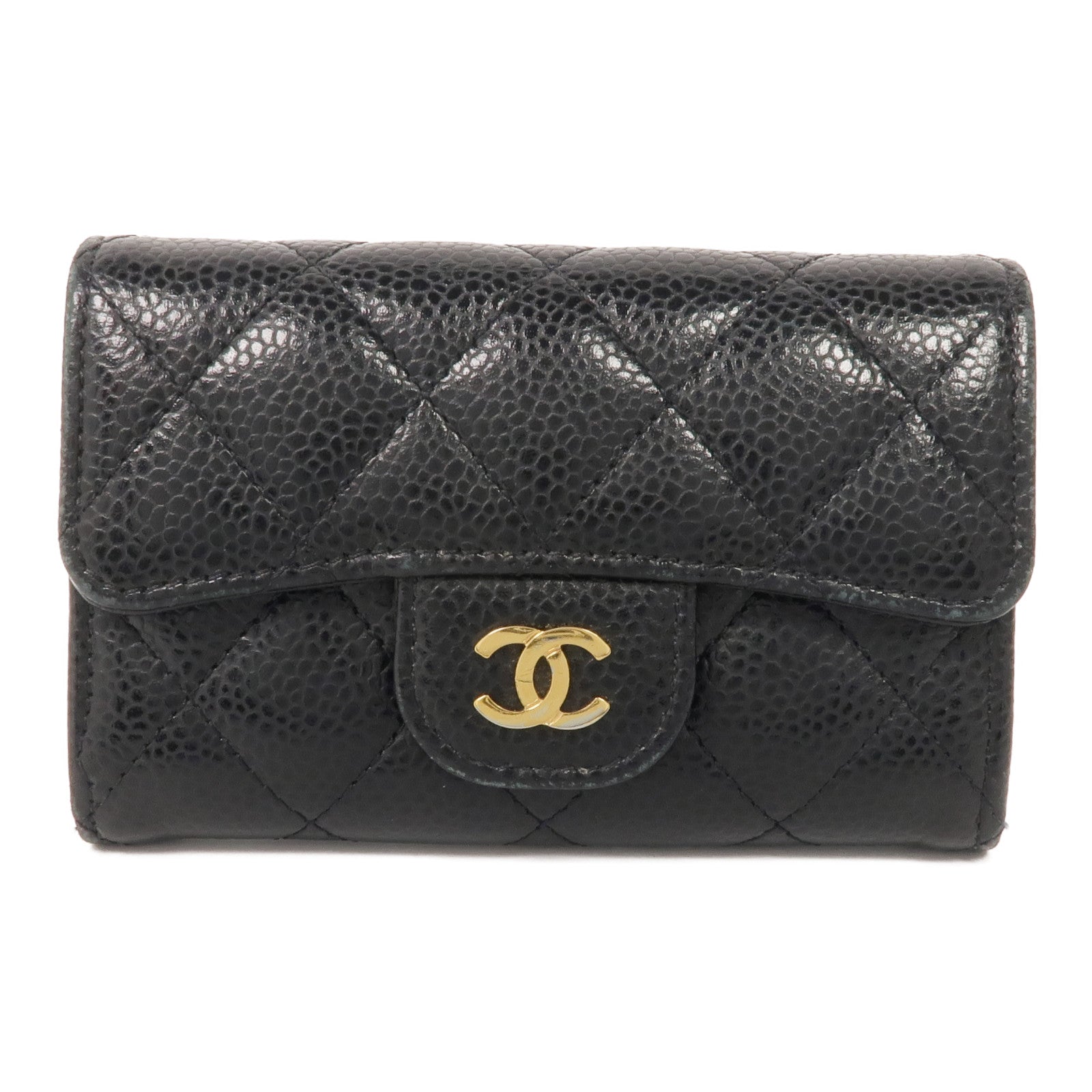 CHANEL 牛皮皮革Card Case金扣卡片套