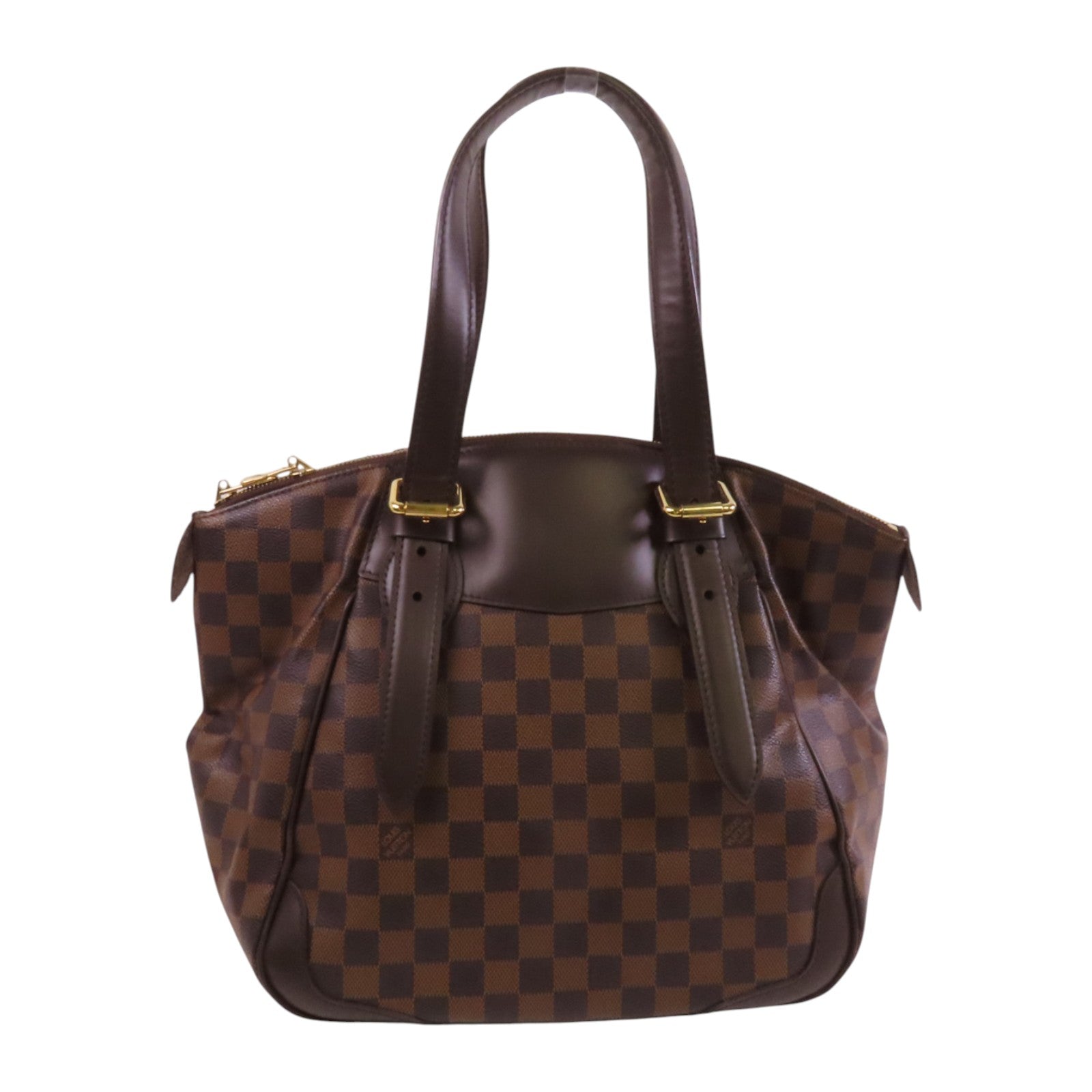 LOUIS VUITTON Damier Ebene Verona PM金扣肩背袋