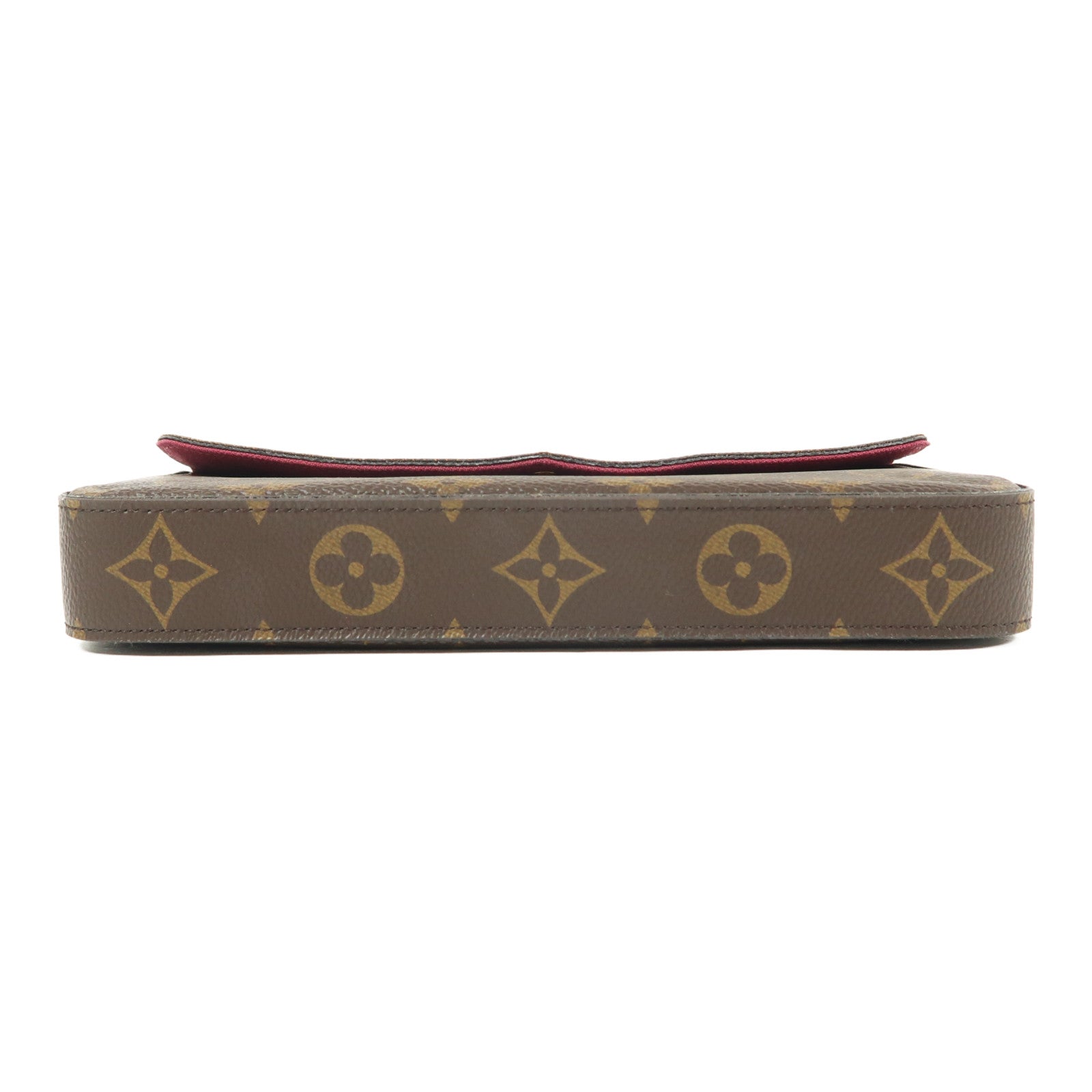 LOUIS VUITTON 【激減優惠】Monogram Pochette Felicie金扣鏈帶肩背袋棕色