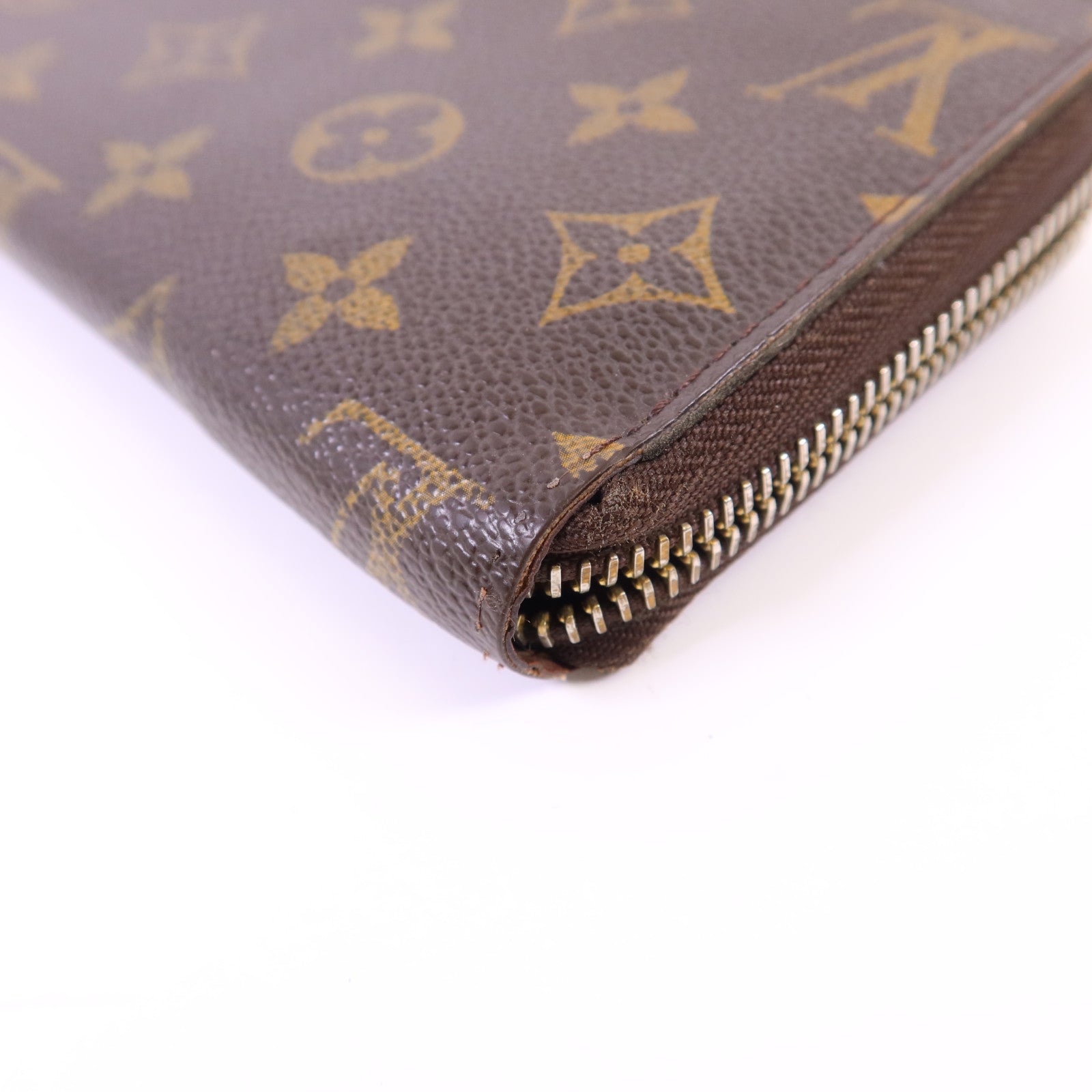 LOUIS VUITTON Monogram Zipper Long Wallet金扣長錢包M60017