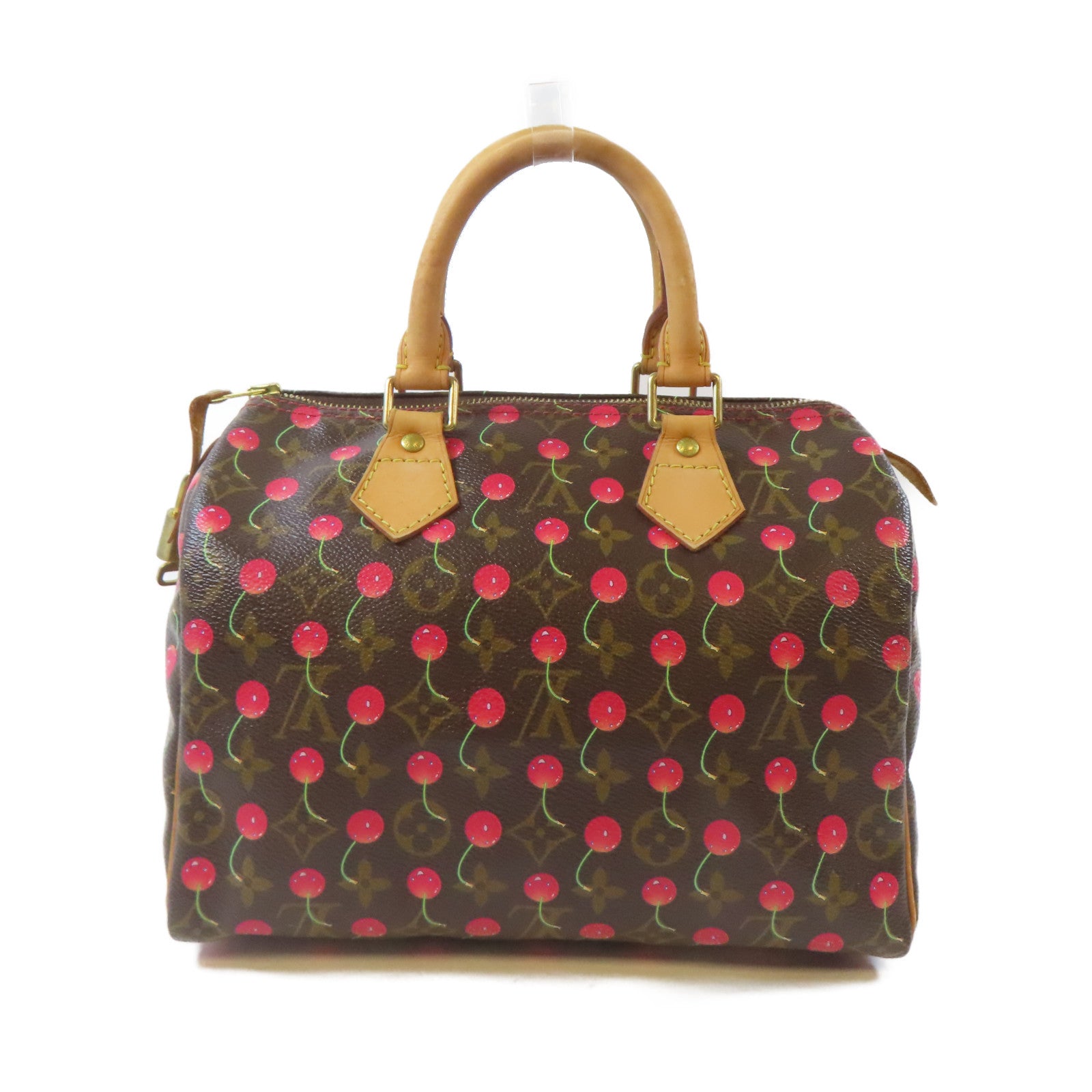 LOUIS VUITTON Monogram Cherry Speedy 25金扣手挽袋啡色