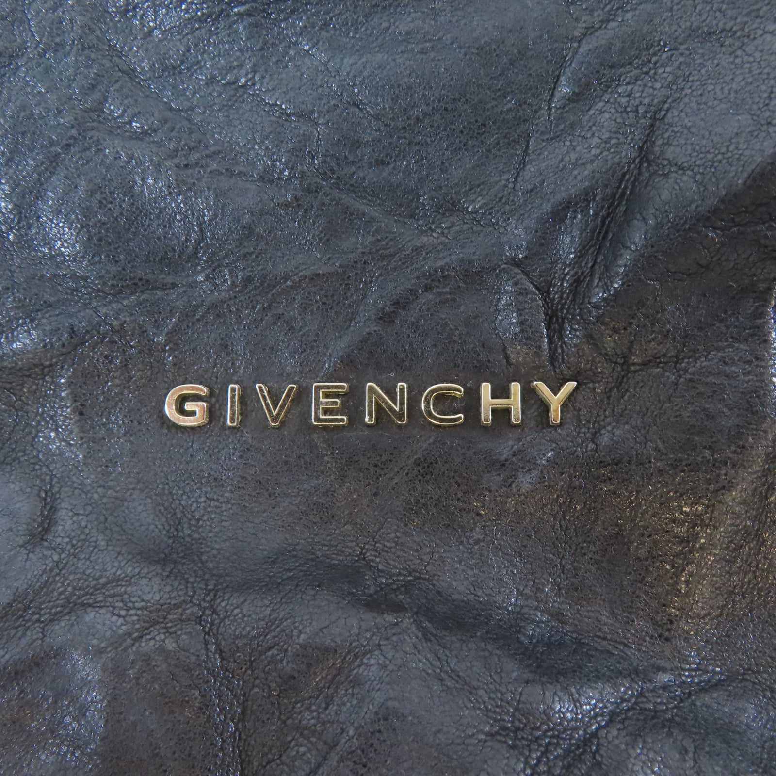 GIVENCHY 皮革Pandora Large Bag金扣手挽肩背兩用袋黑色