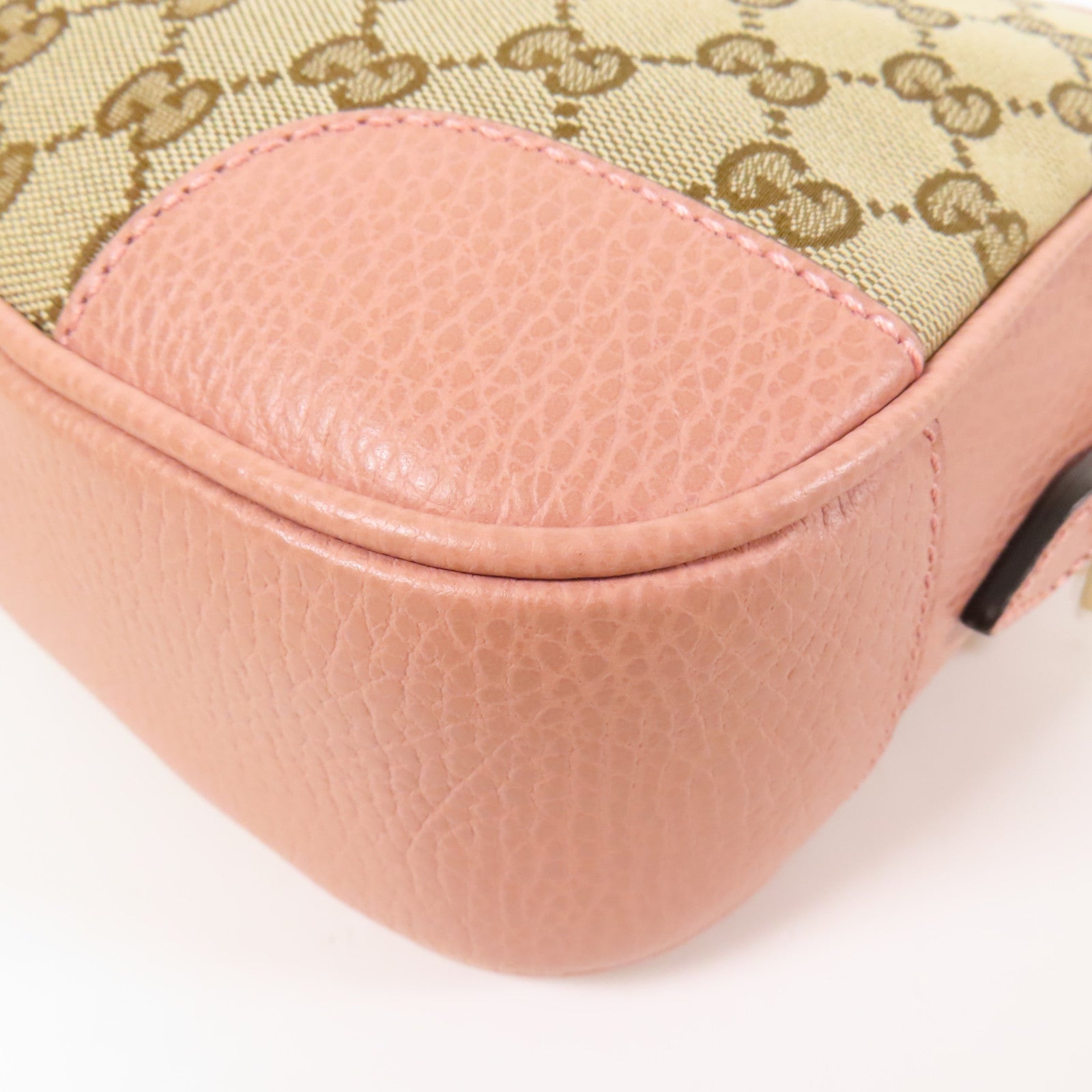 GUCCI 帆布/皮革Shoulder Bag金扣肩背袋