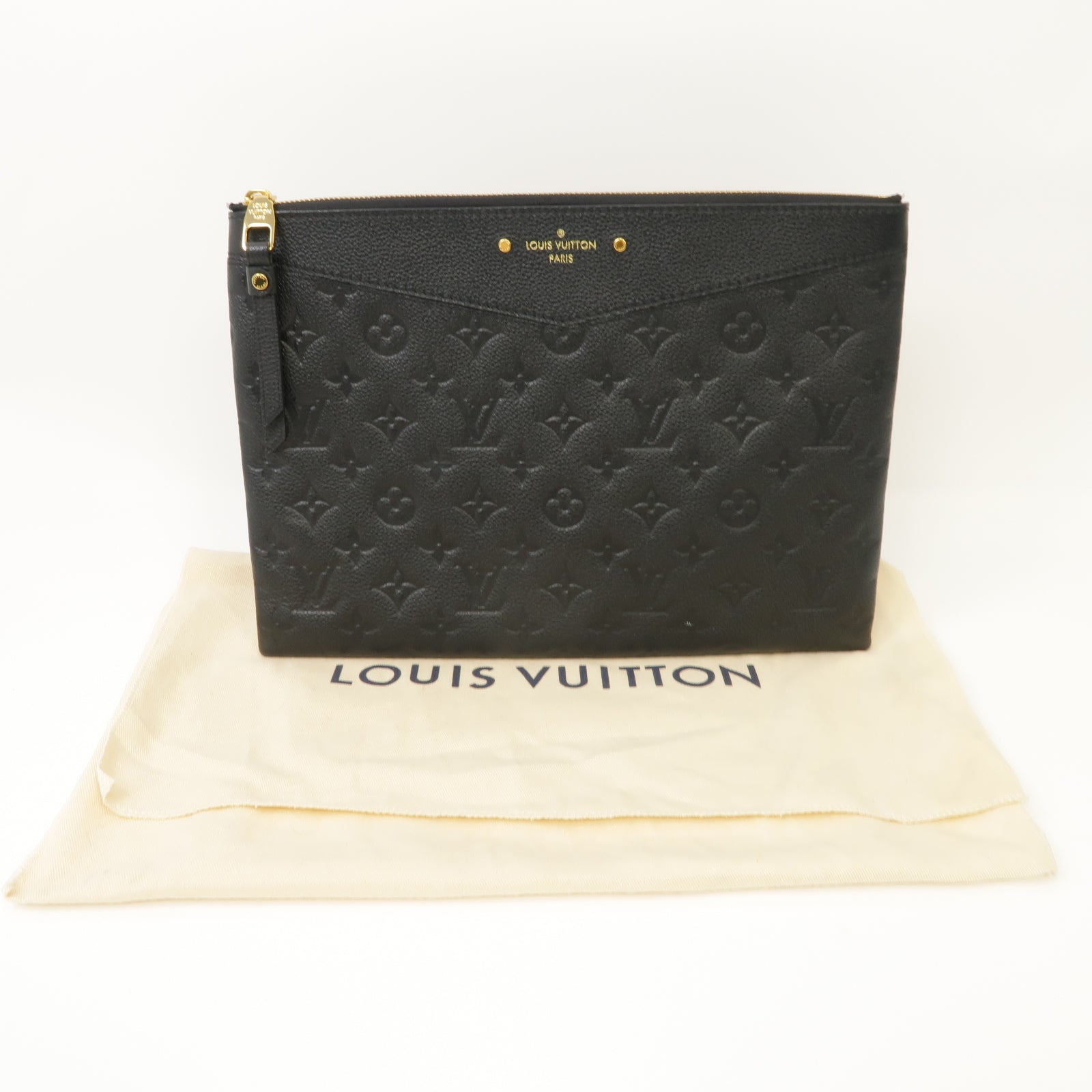 LOUIS VUITTON 【激減優惠】Monogram Empreinte Clutch Bag金扣手拿包黒色