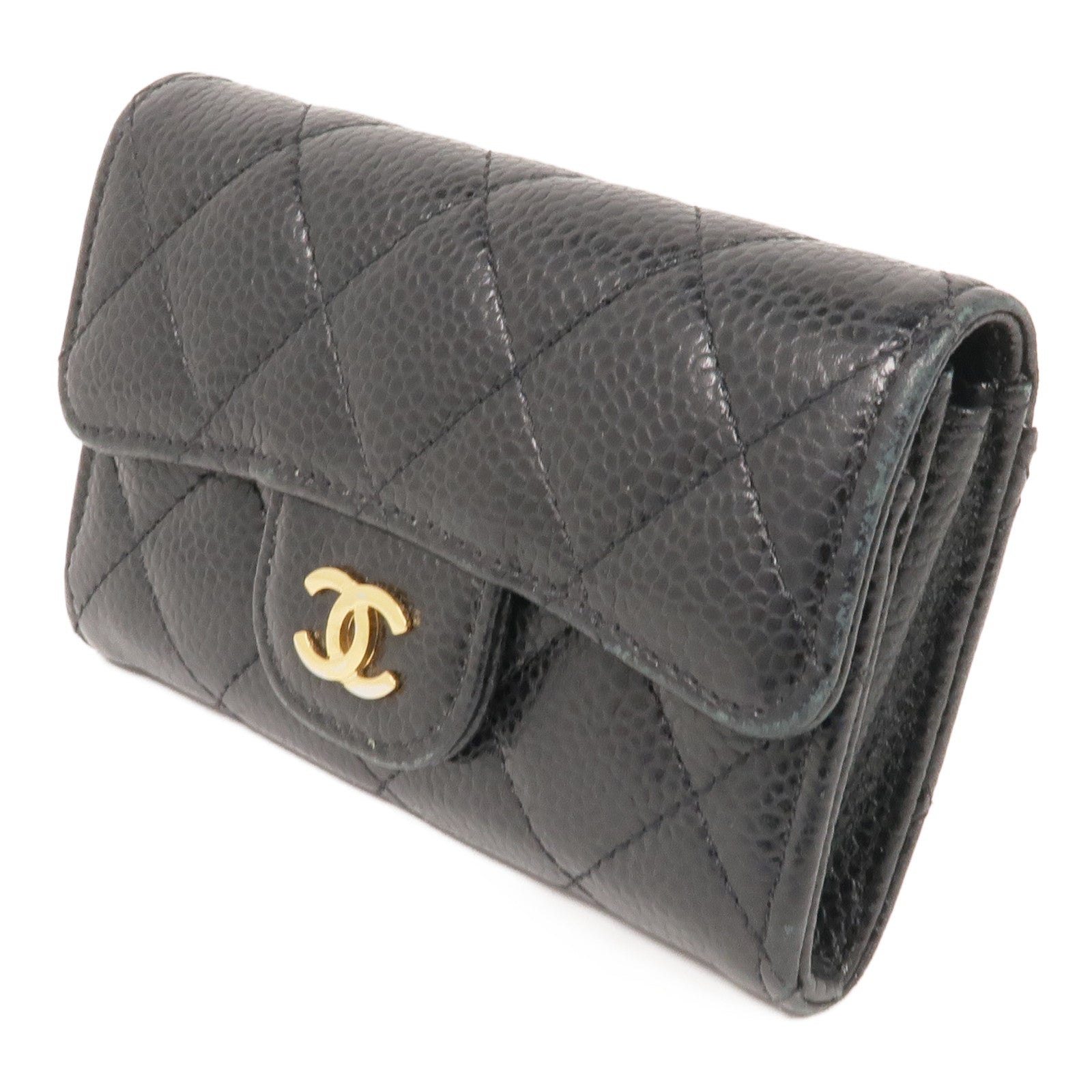 CHANEL 牛皮皮革Card Case金扣卡片套