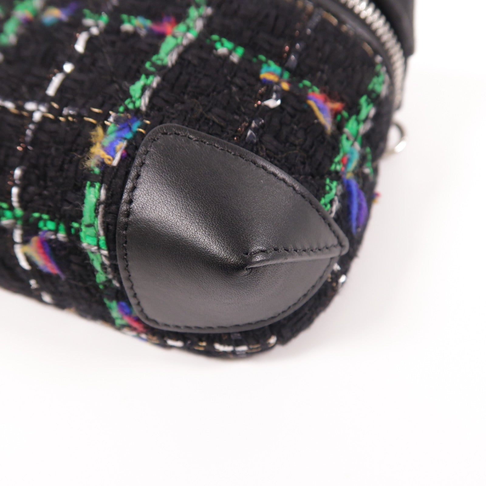 CHANEL Tweed Waist Bag銀扣腰包