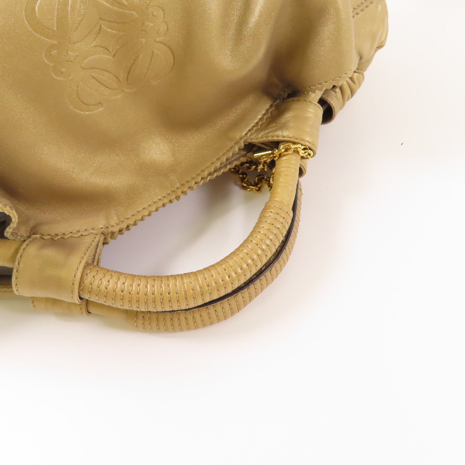 LOEWE 牛皮皮革Handbag金扣手挽袋