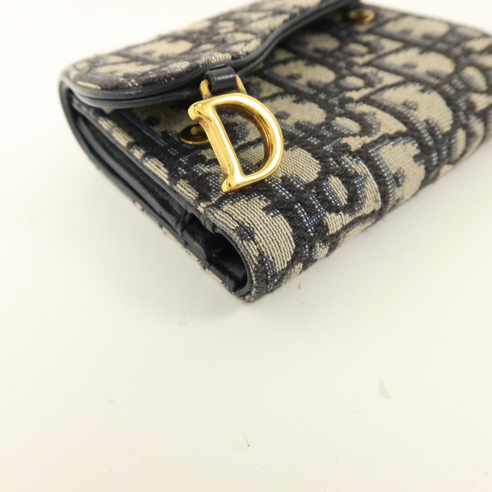 Dior 帆布/牛皮皮革Saddle Lotus Wallet錢包