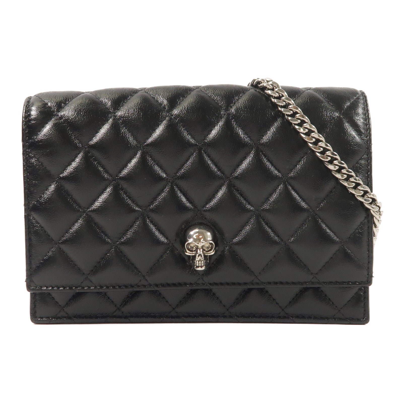 SELECTION 牛皮皮革Alexander McQueen Skull Bag鏈帶肩背袋