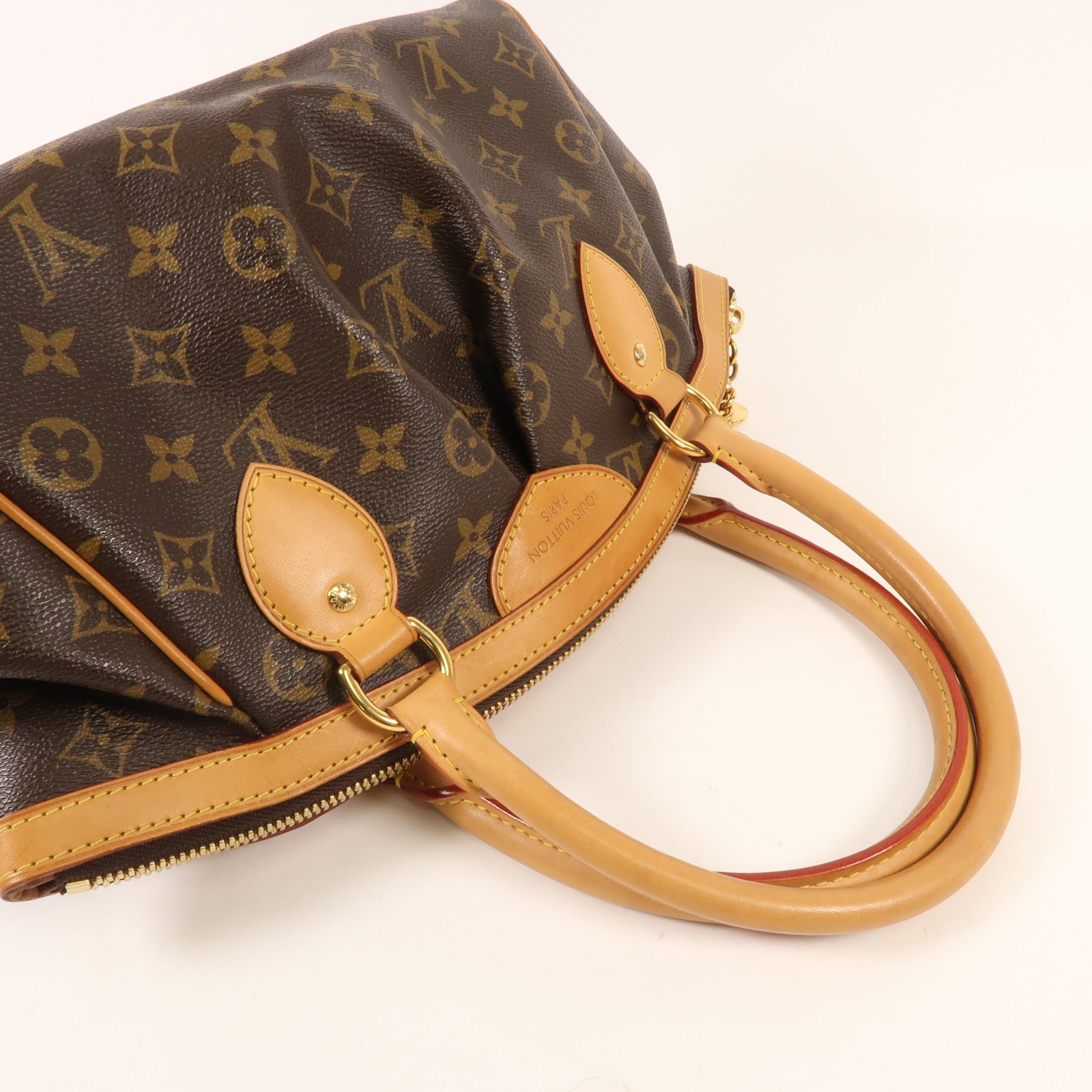 LOUIS VUITTON Monogram Tivoli PM金扣手挽袋