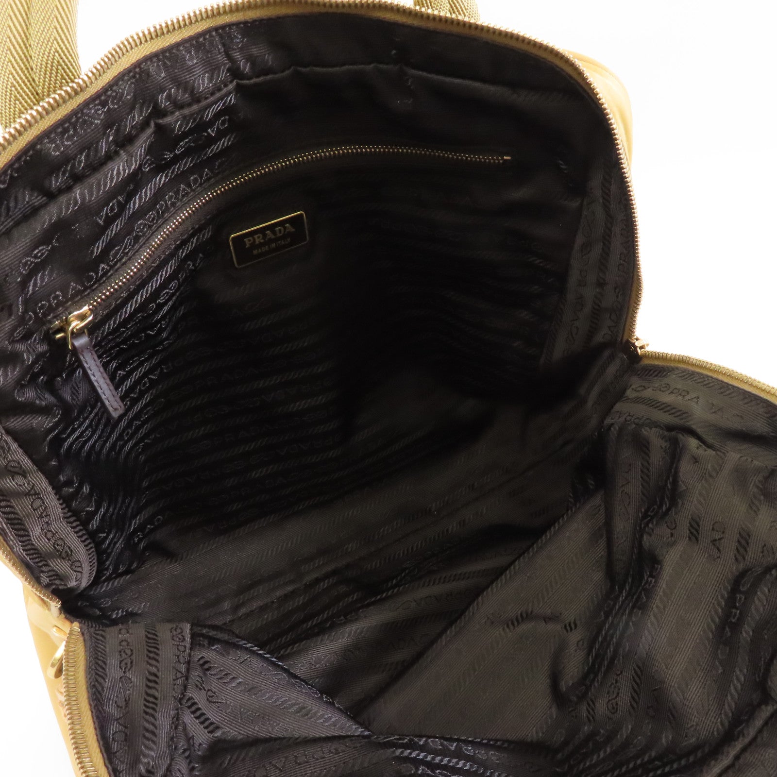 PRADA 尼龍Hand Bag金扣手挽袋金色