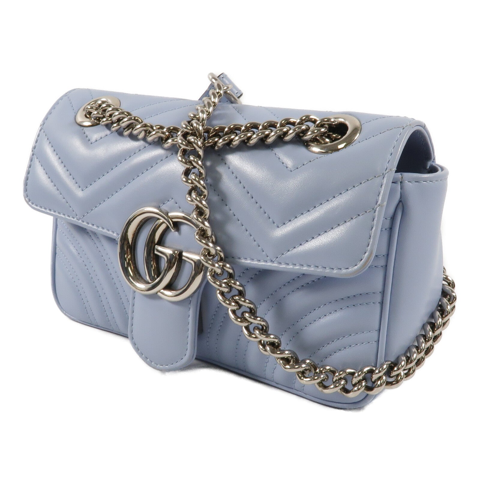 GUCCI 牛皮皮革GG Marmont Small鏈帶肩背袋
