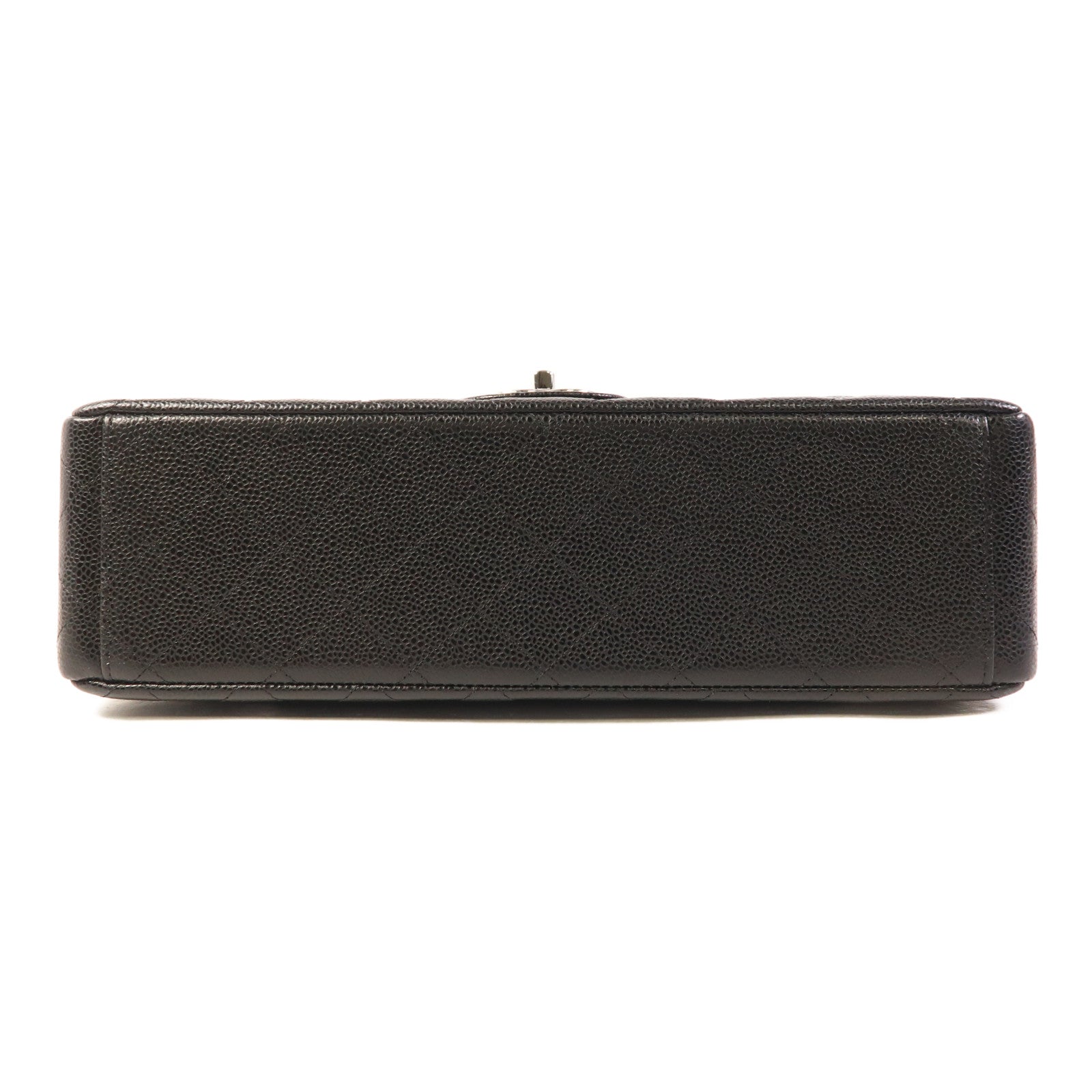 CHANEL 牛皮皮革Maxi Classic銀扣鏈帶肩背袋