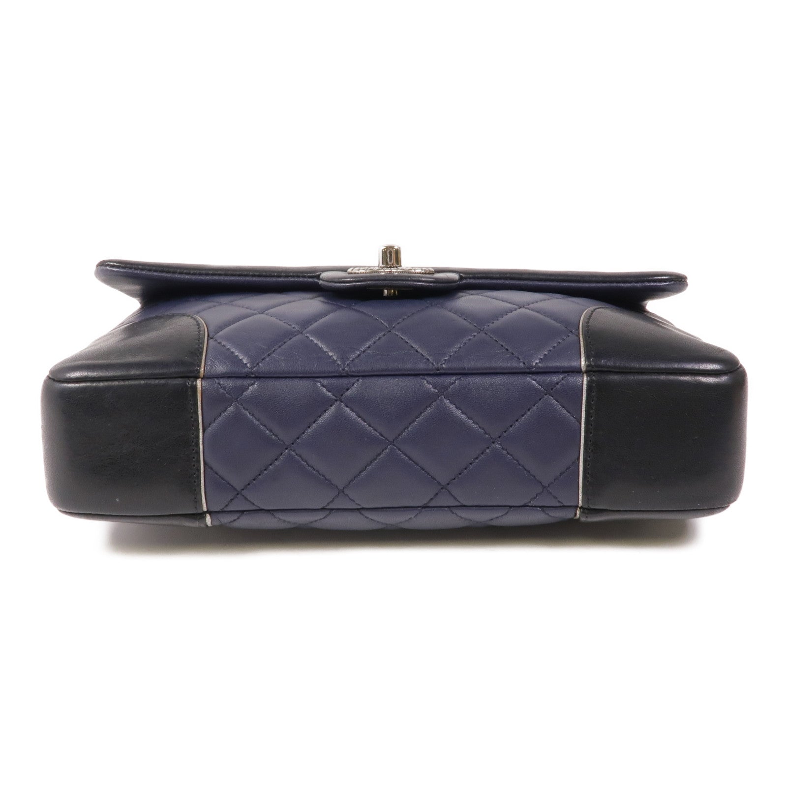 CHANEL 羊皮皮革Chain Shoulder銀扣鏈帶肩背袋