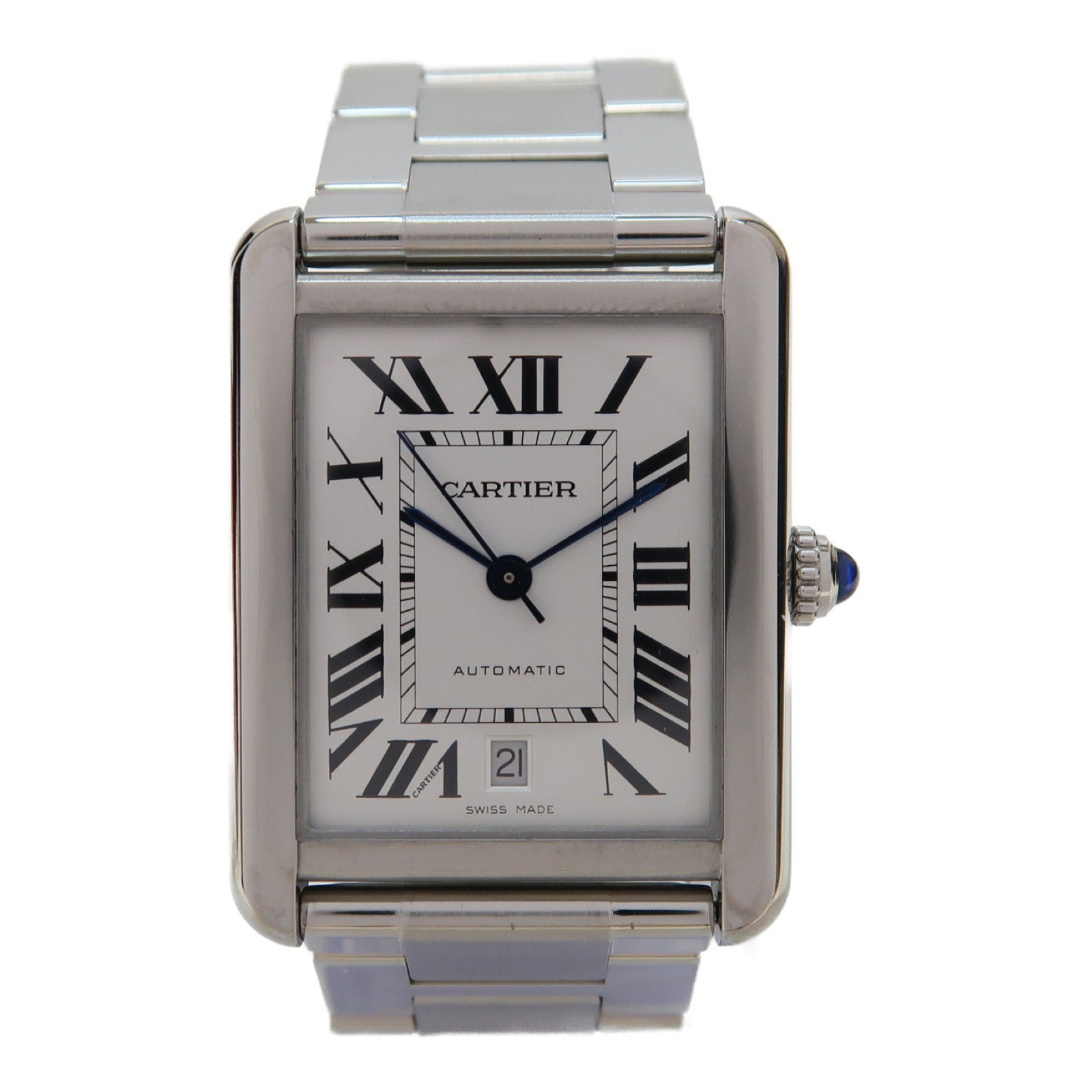 CARTIER Tank Solo不鏽鋼手錶自動機芯白色