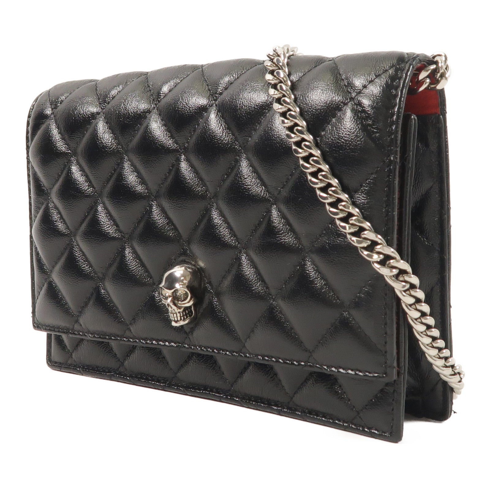 SELECTION 牛皮皮革Alexander McQueen Skull Bag鏈帶肩背袋