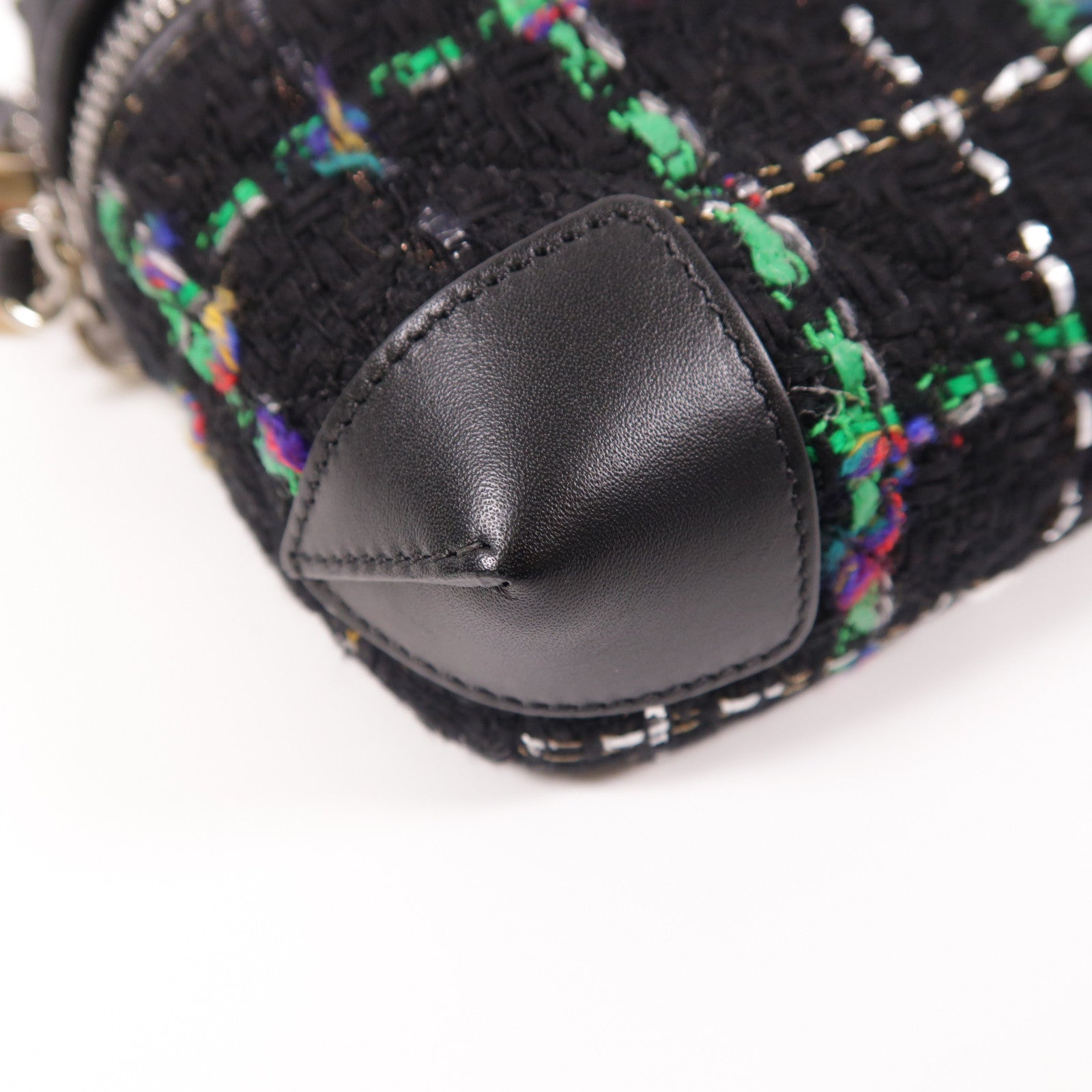 CHANEL Tweed Waist Bag銀扣腰包