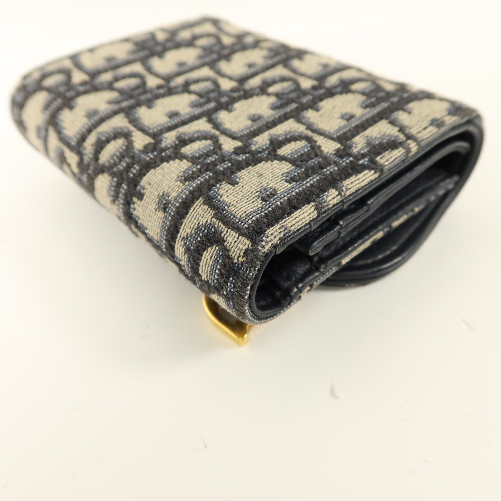 Dior 帆布/牛皮皮革Saddle Lotus Wallet錢包
