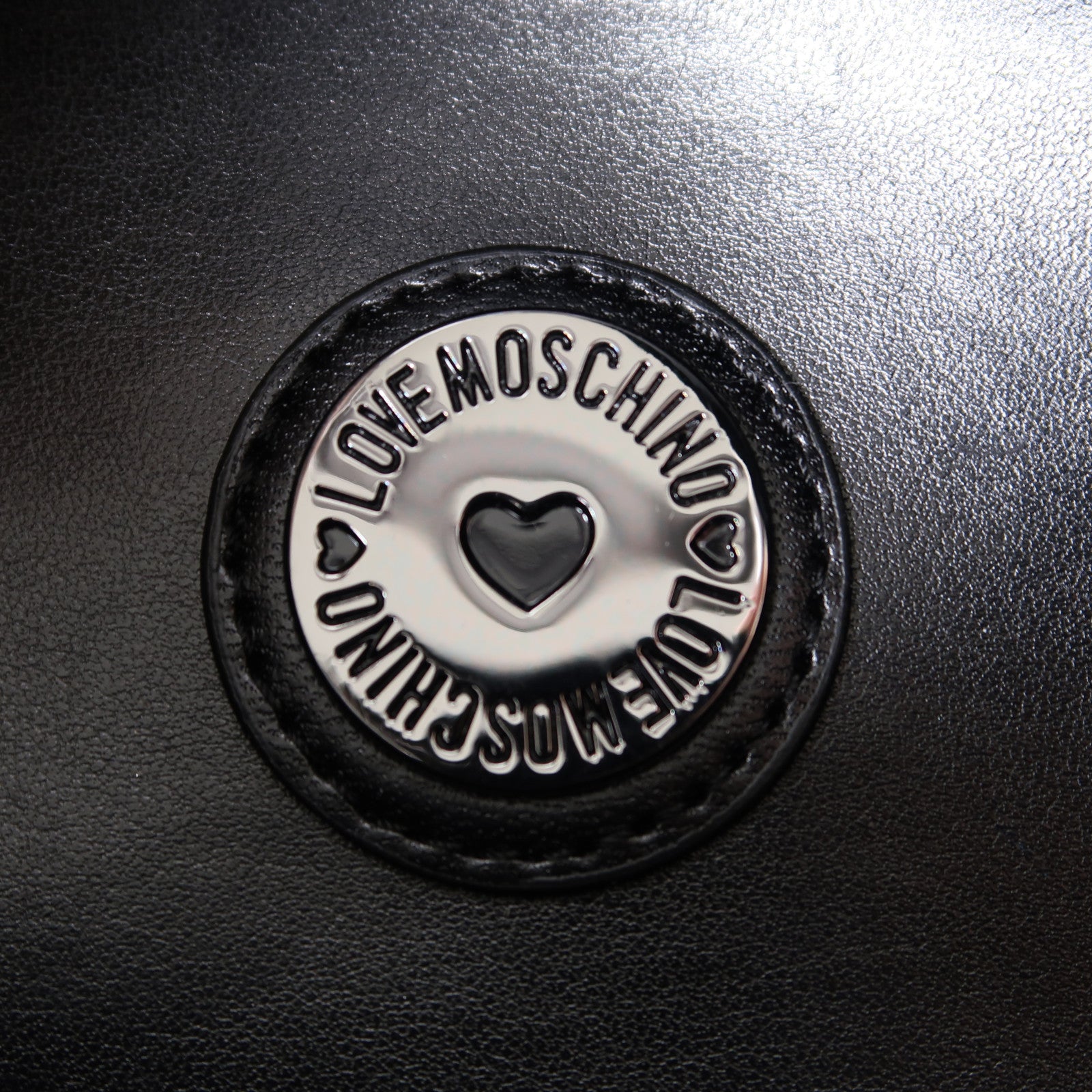 MOSCHINO 菱格塗層帆布2 Way Bag手挽肩背兩用袋灰色