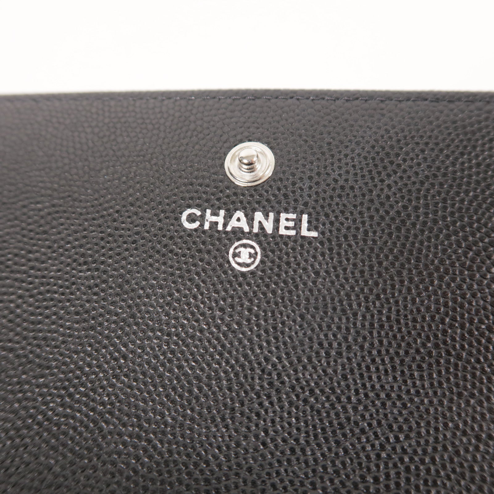 CHANEL CC SHW Long Wallet Calfskin Leather Black