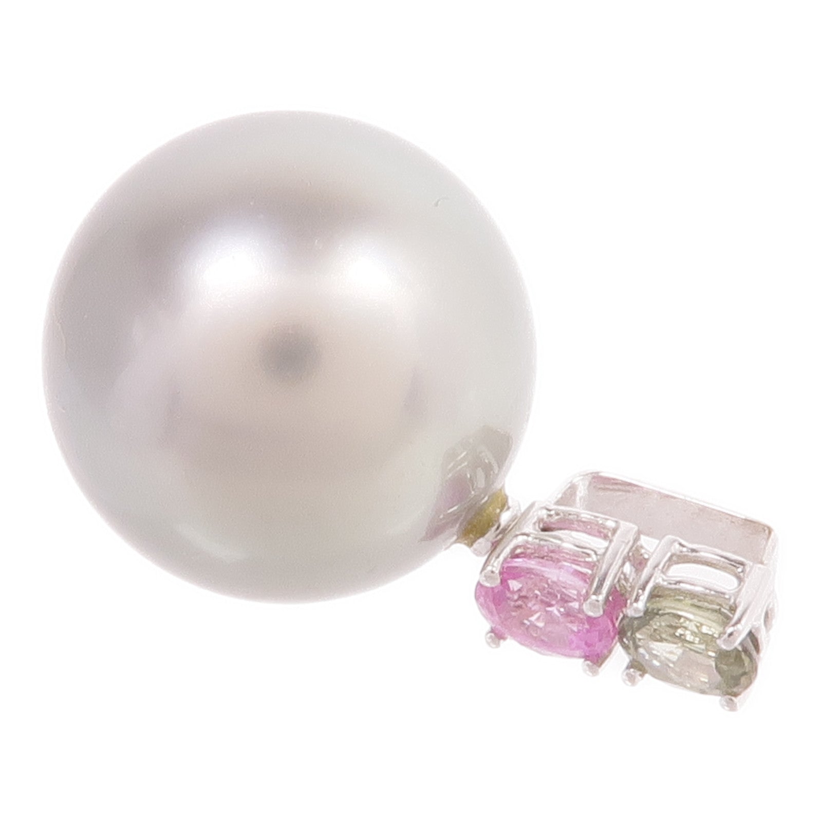 JEWELRY 【激減優惠】18K白金Pearl/Color Stones Pendant Top珍珠/彩色寶石吊墜
