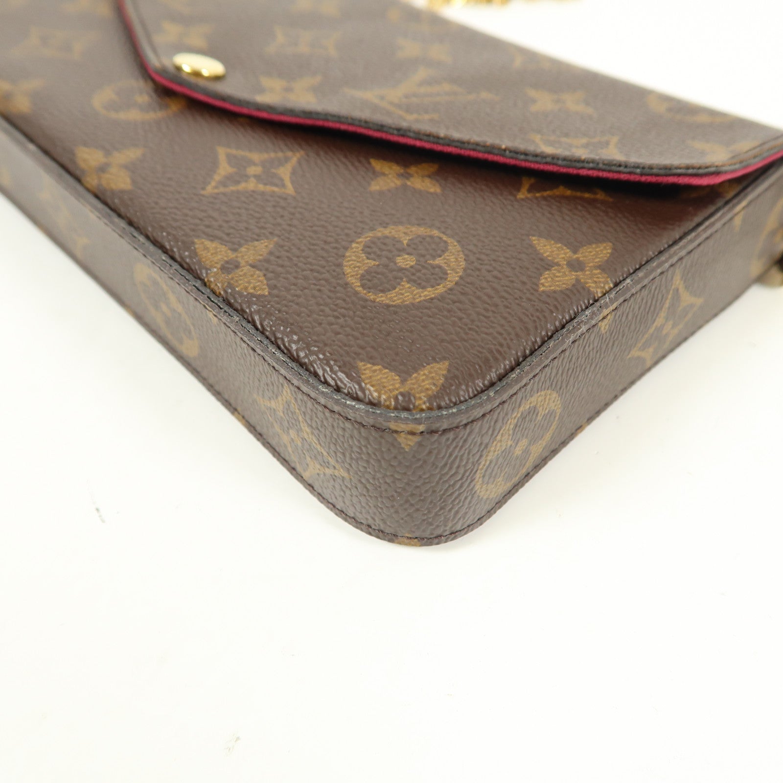 LOUIS VUITTON LV GHW Pochette Felicie Chain Shoulder Bag M61276 Monogram Brown