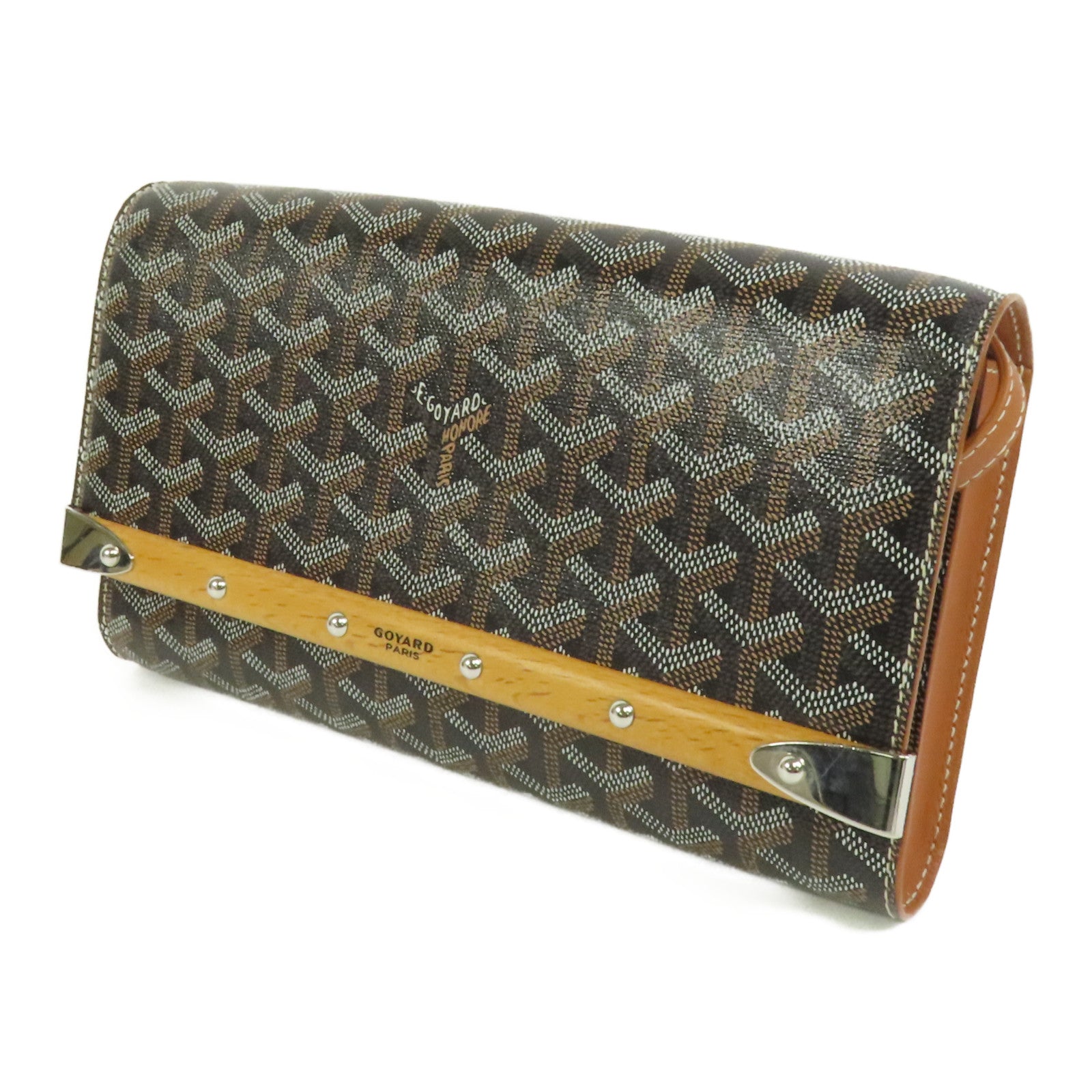 GOYARD 塗層帆布Monte-Carlo PM銀扣肩背袋