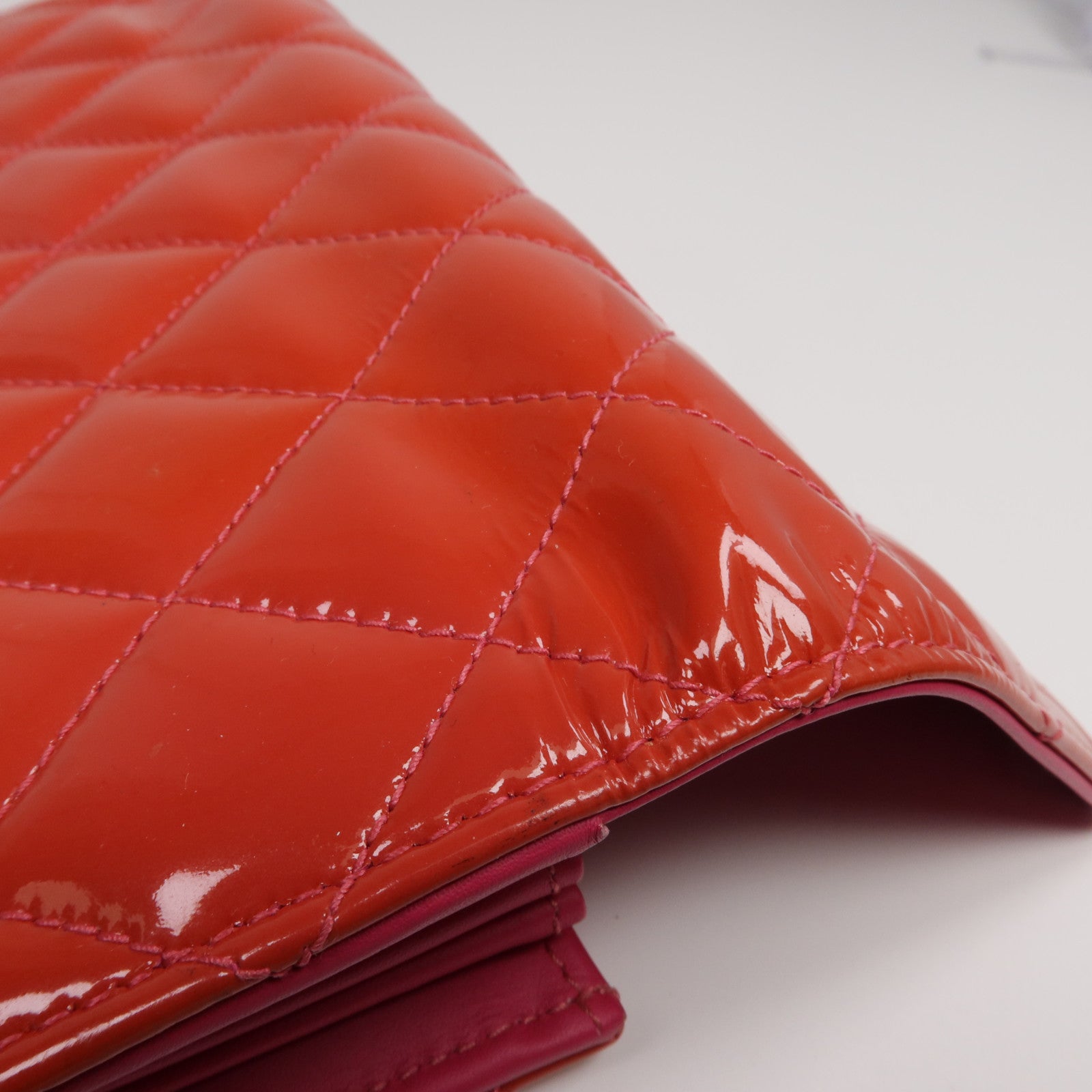 CHANEL 【激減優惠】漆皮皮革Long Wallet銀扣長錢包