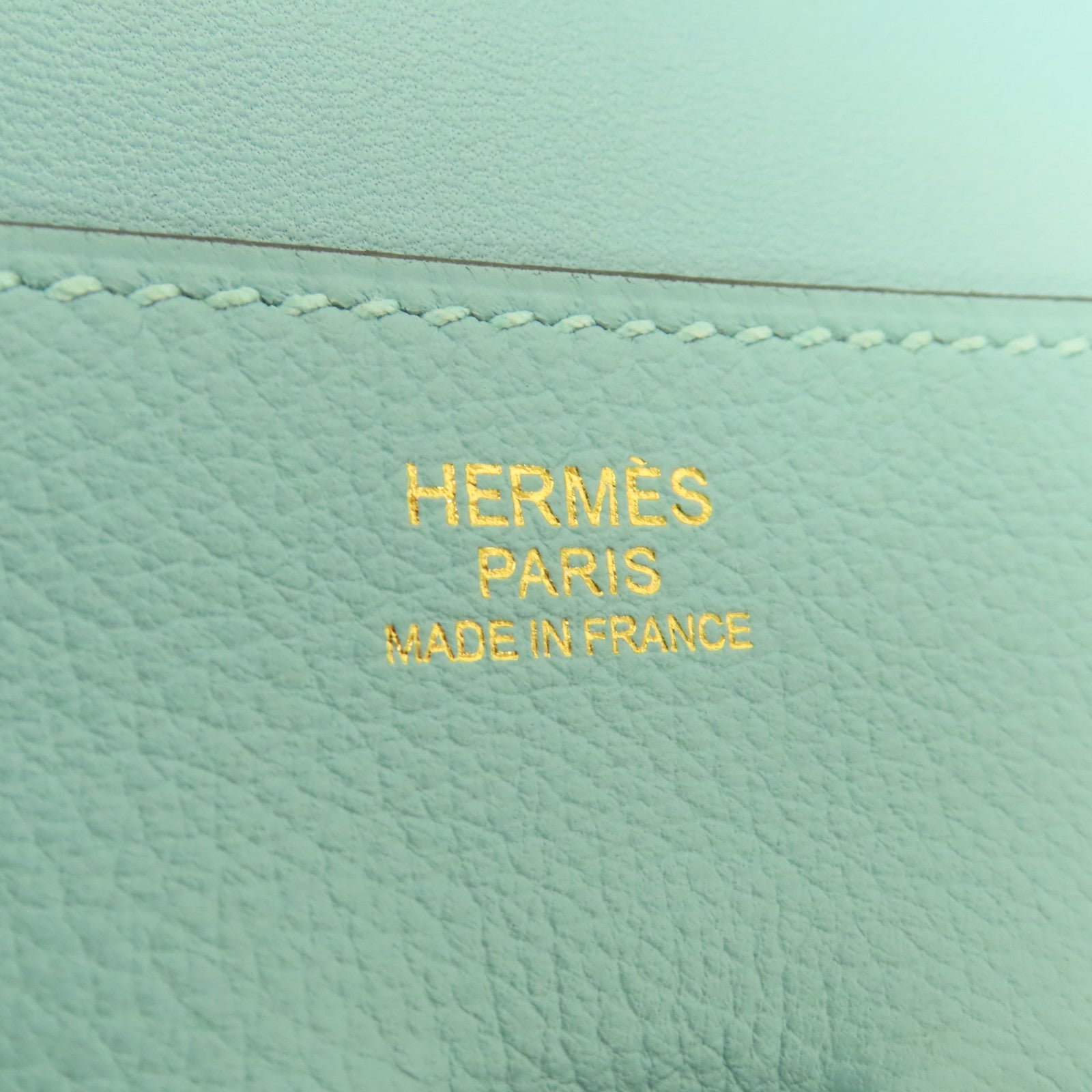HERMES 【激減優惠】Evercolor皮革Pliplat Clutch手拿包環礁藍色