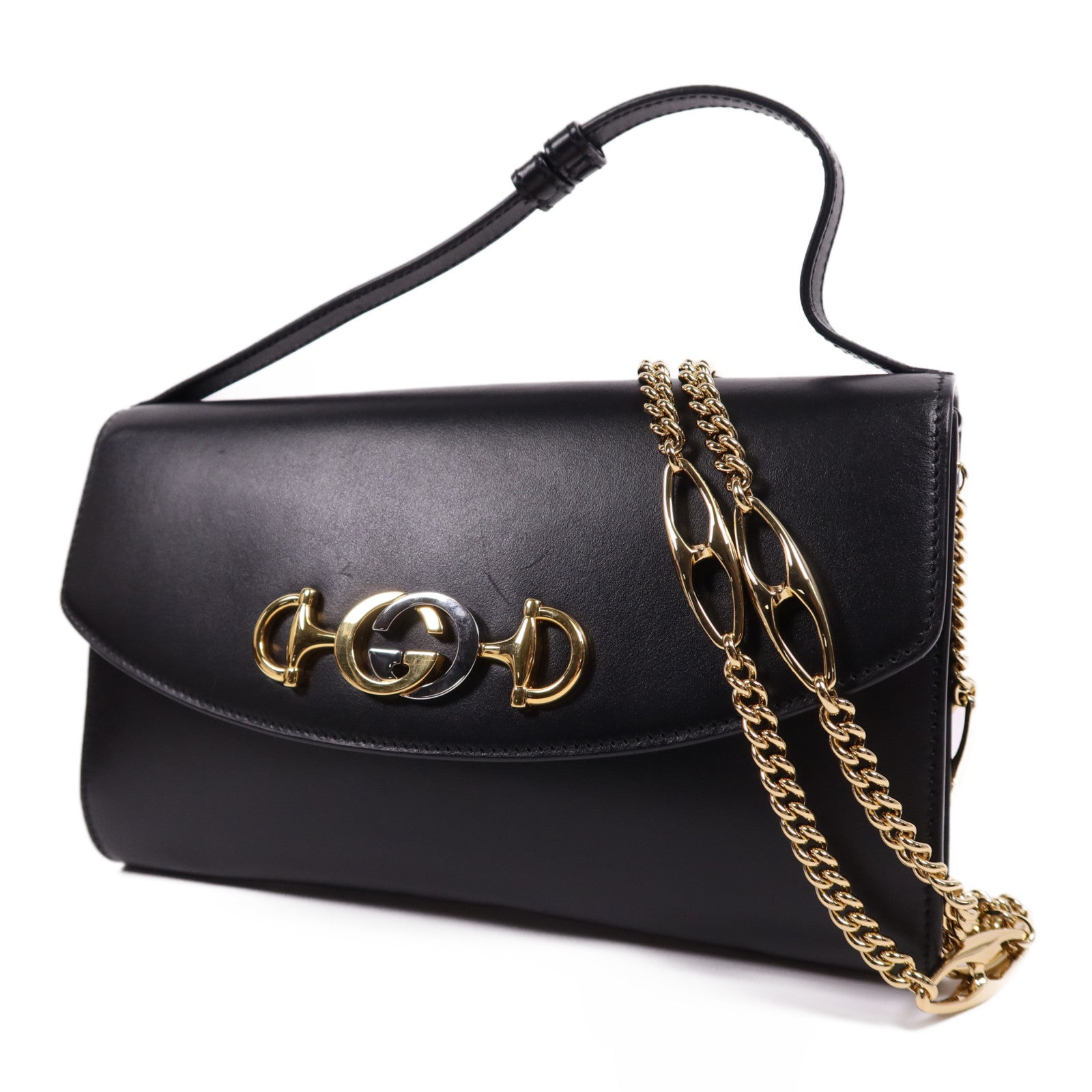 GUCCI 牛皮皮革Chain Shoulder Bag鏈帶肩背袋