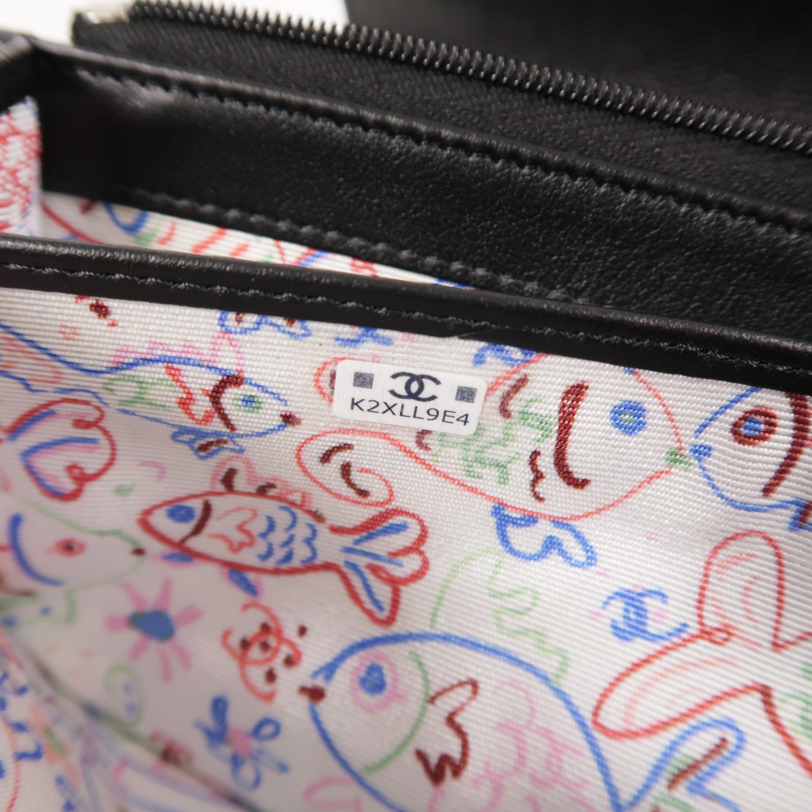 CHANEL CC SHW Long Wallet Calfskin Leather Black