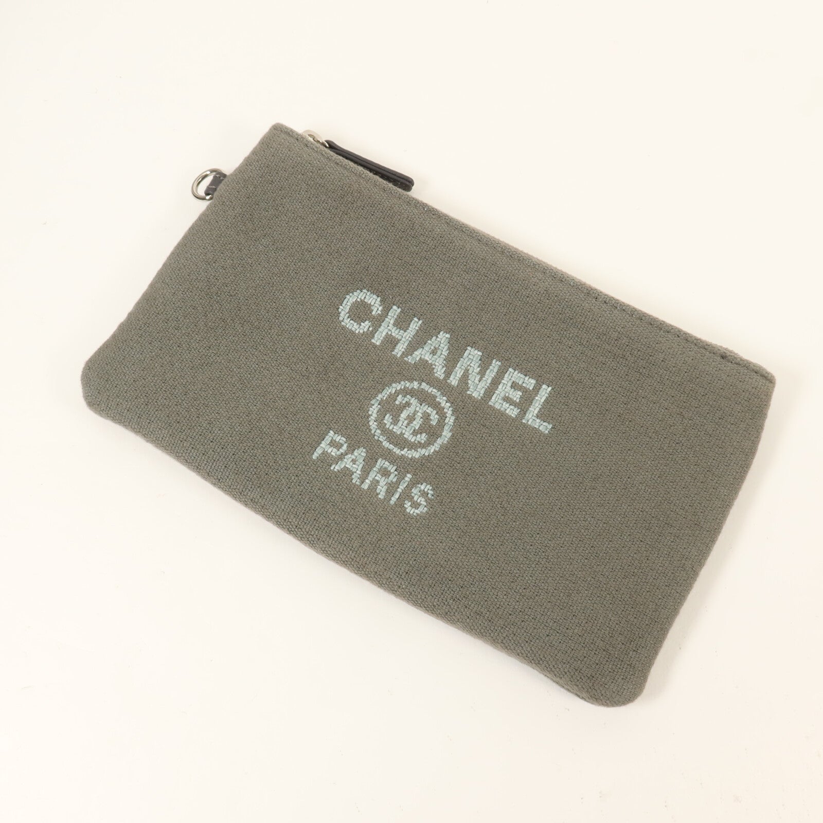 CHANEL 帆布Deauville Large Tote鏈帶手挽肩背兩用袋