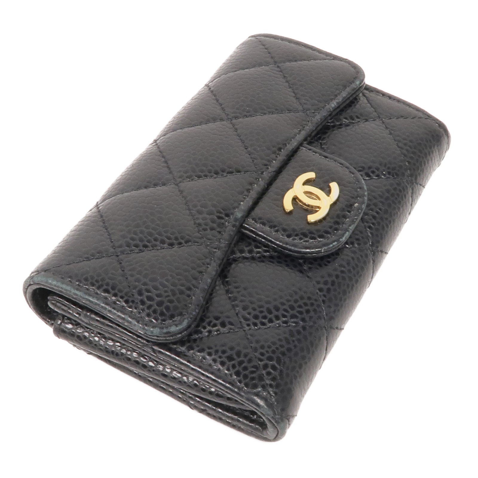 CHANEL 牛皮皮革Card Case金扣卡片套