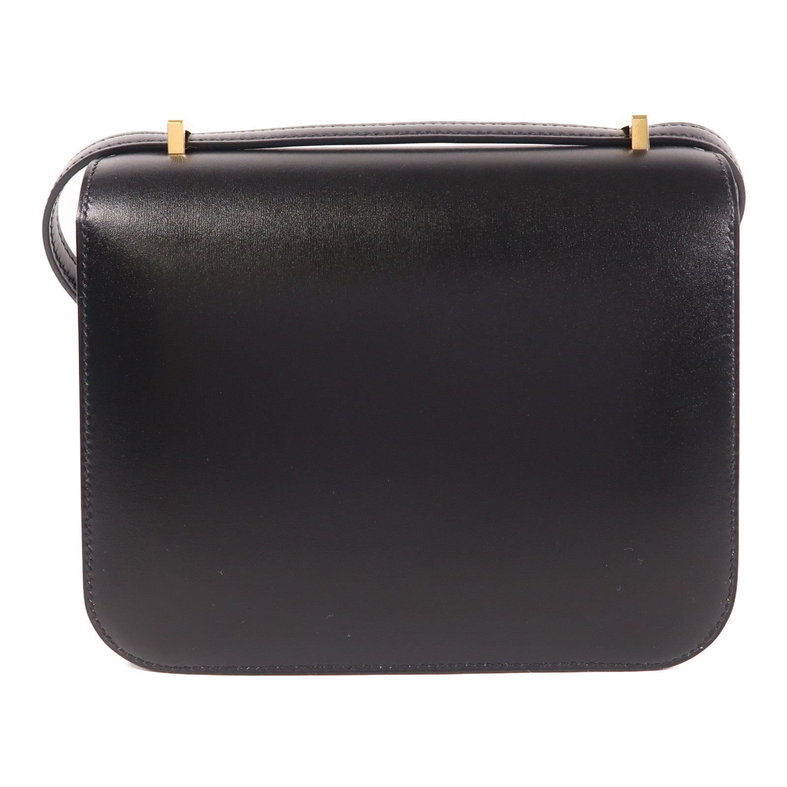 HERMES Box Calf皮革Constance Mini金扣手挽肩背兩用袋Noir