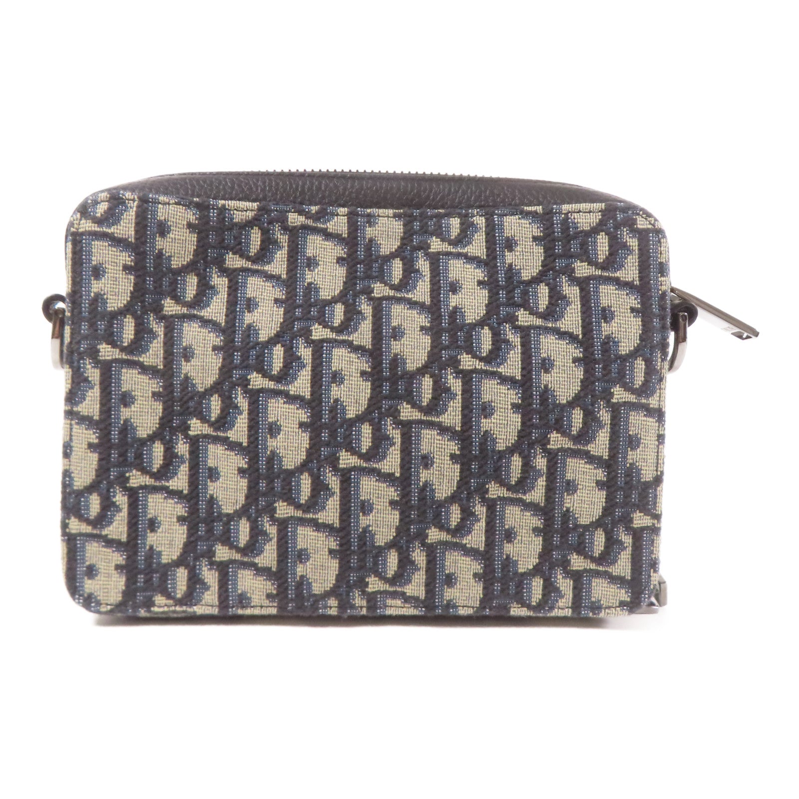 Dior 帆布Oblique銀扣肩背袋