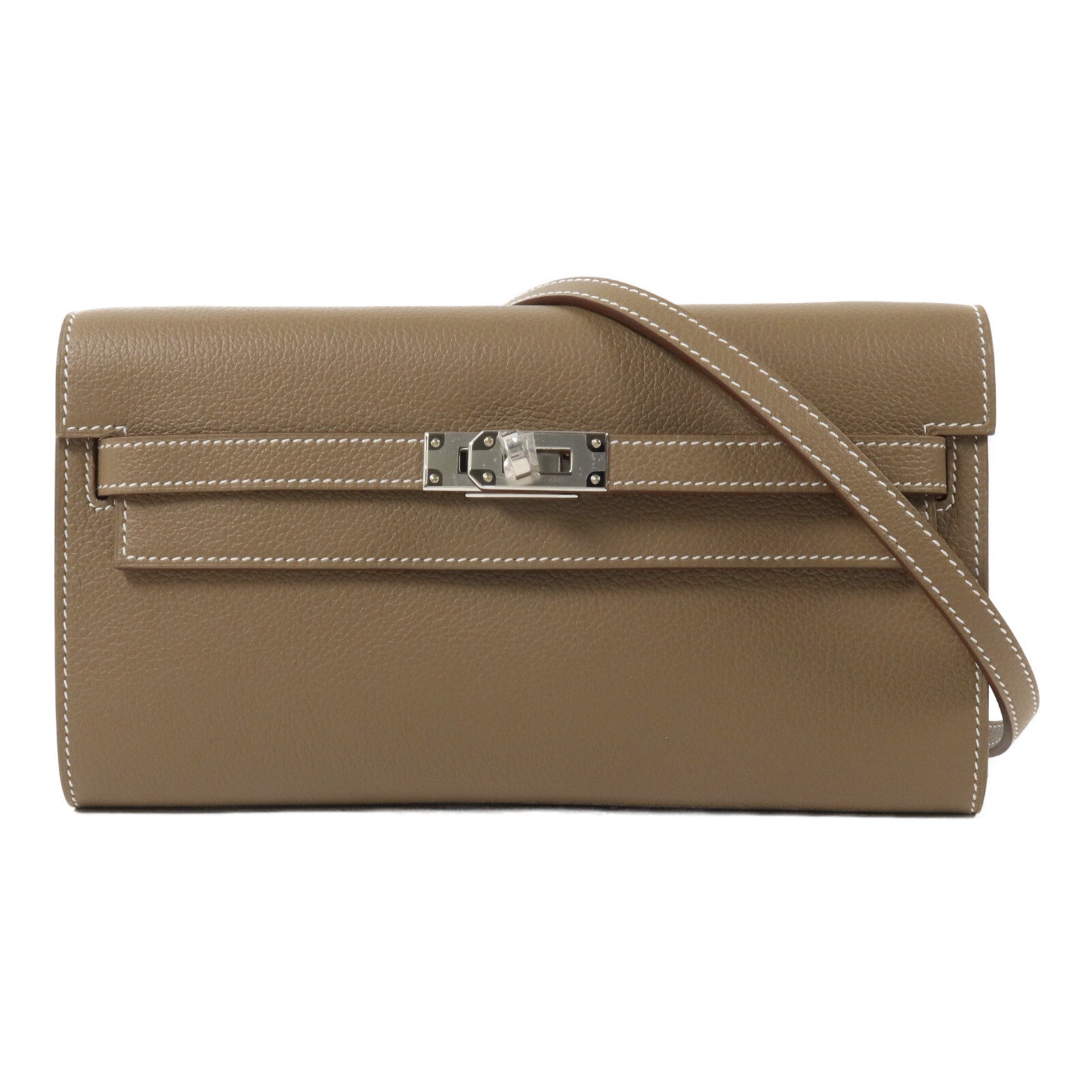 HERMES Evercolor皮革Kelly To Go肩背袋Etoupe