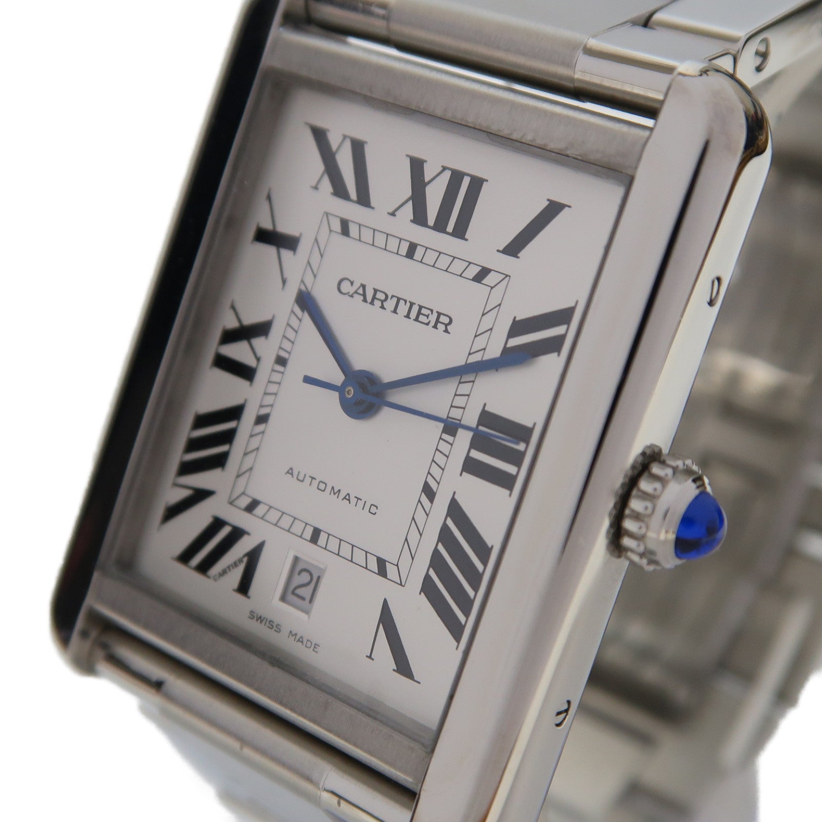 CARTIER Tank Solo不鏽鋼手錶自動機芯白色