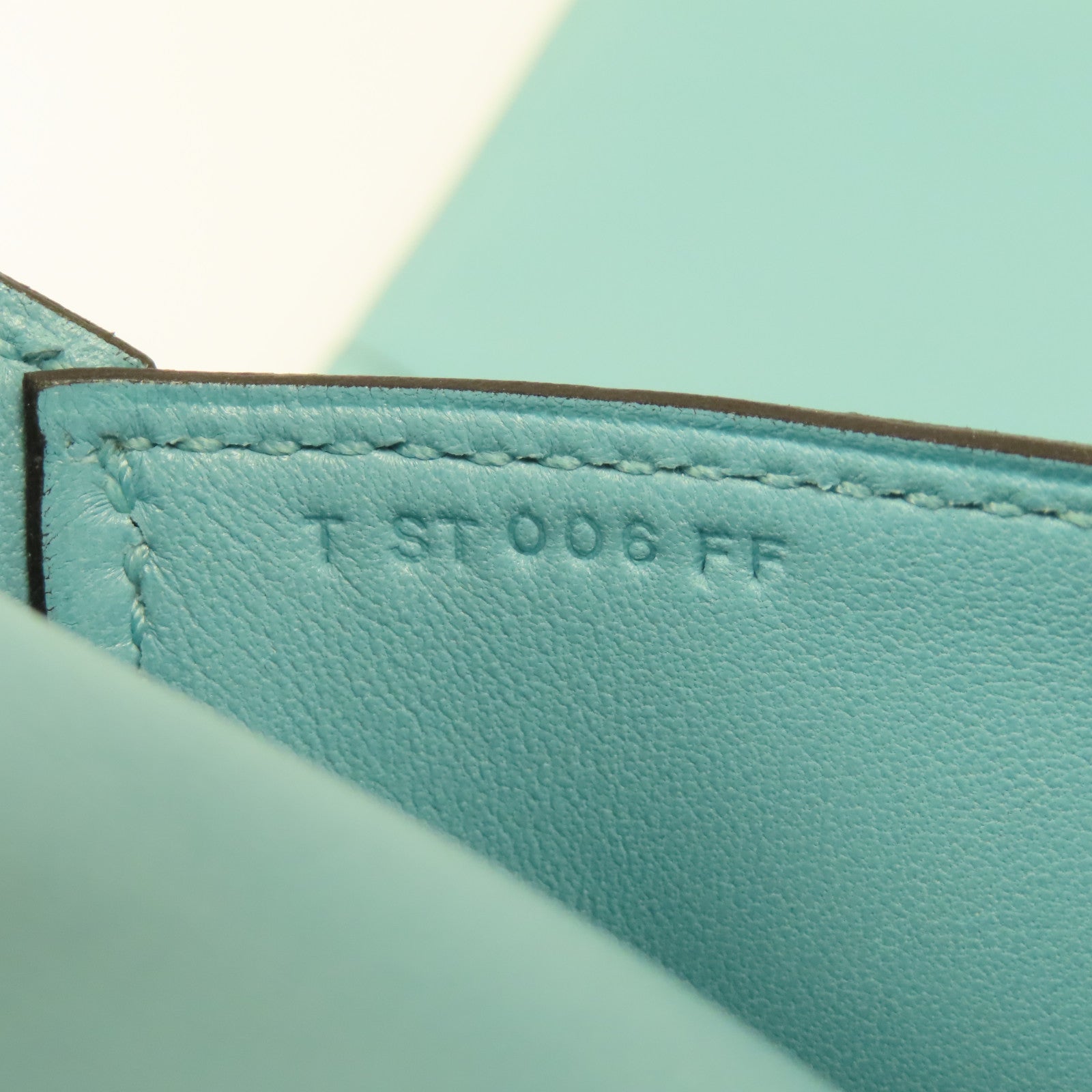 HERMES 【激減優惠】Evercolor皮革Pliplat Clutch手拿包環礁藍色