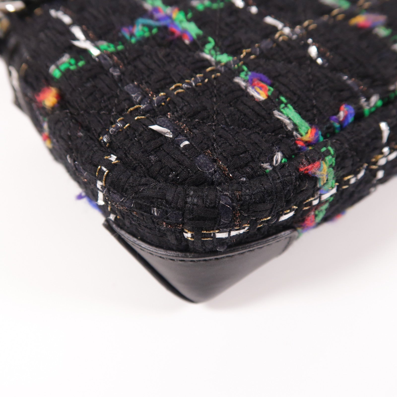CHANEL Tweed Waist Bag銀扣腰包